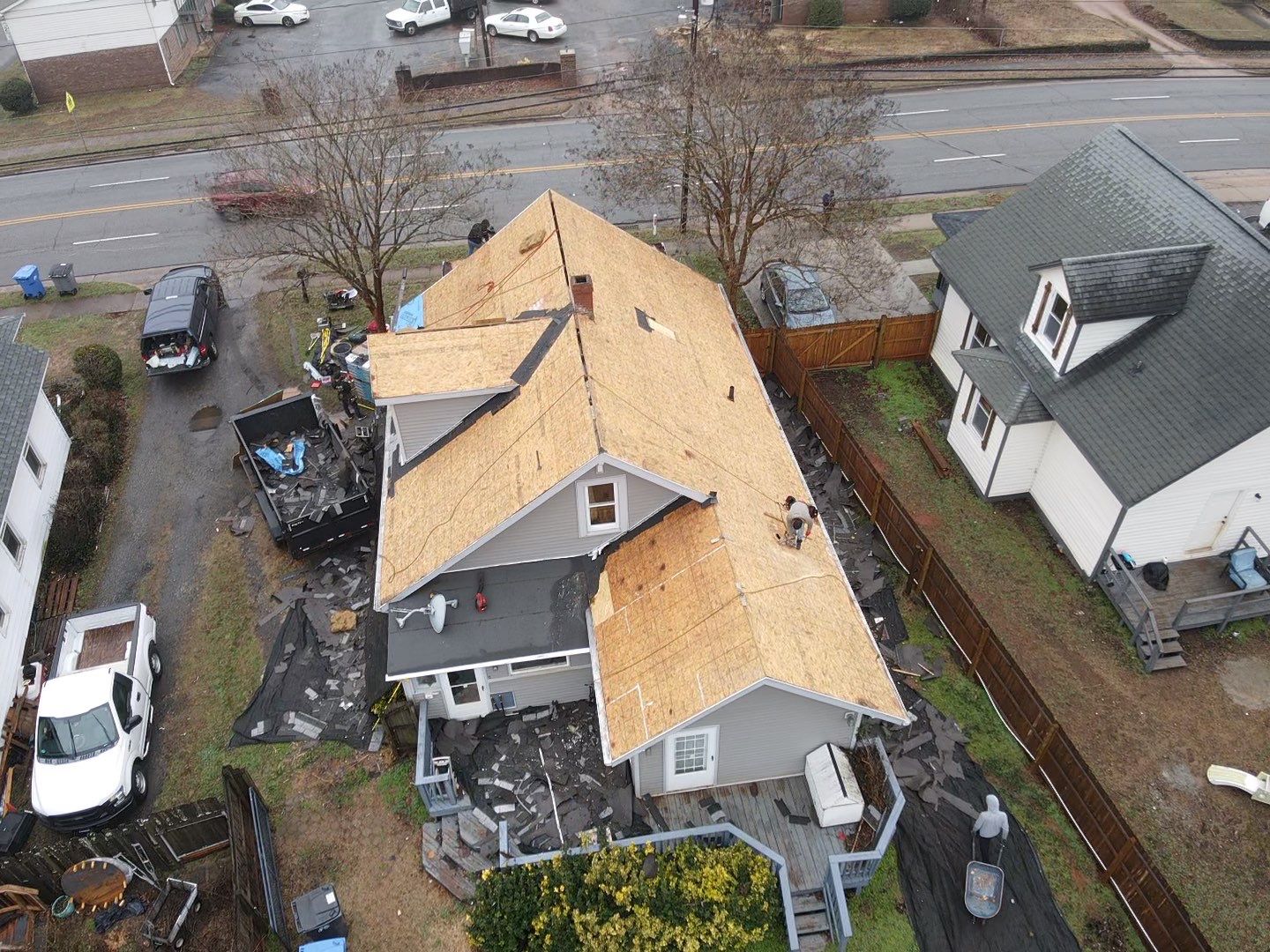 Landmark Shingle Roof Replacement and Decking Repair in Greenville by Roofers LLC