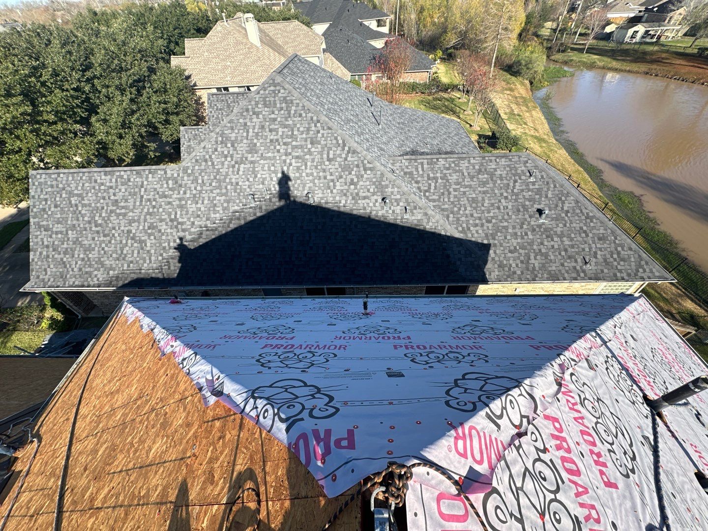 Residential Roofing Installation using Owen's Corning Duration (Lifetime) Shingles by Roof Repair Company