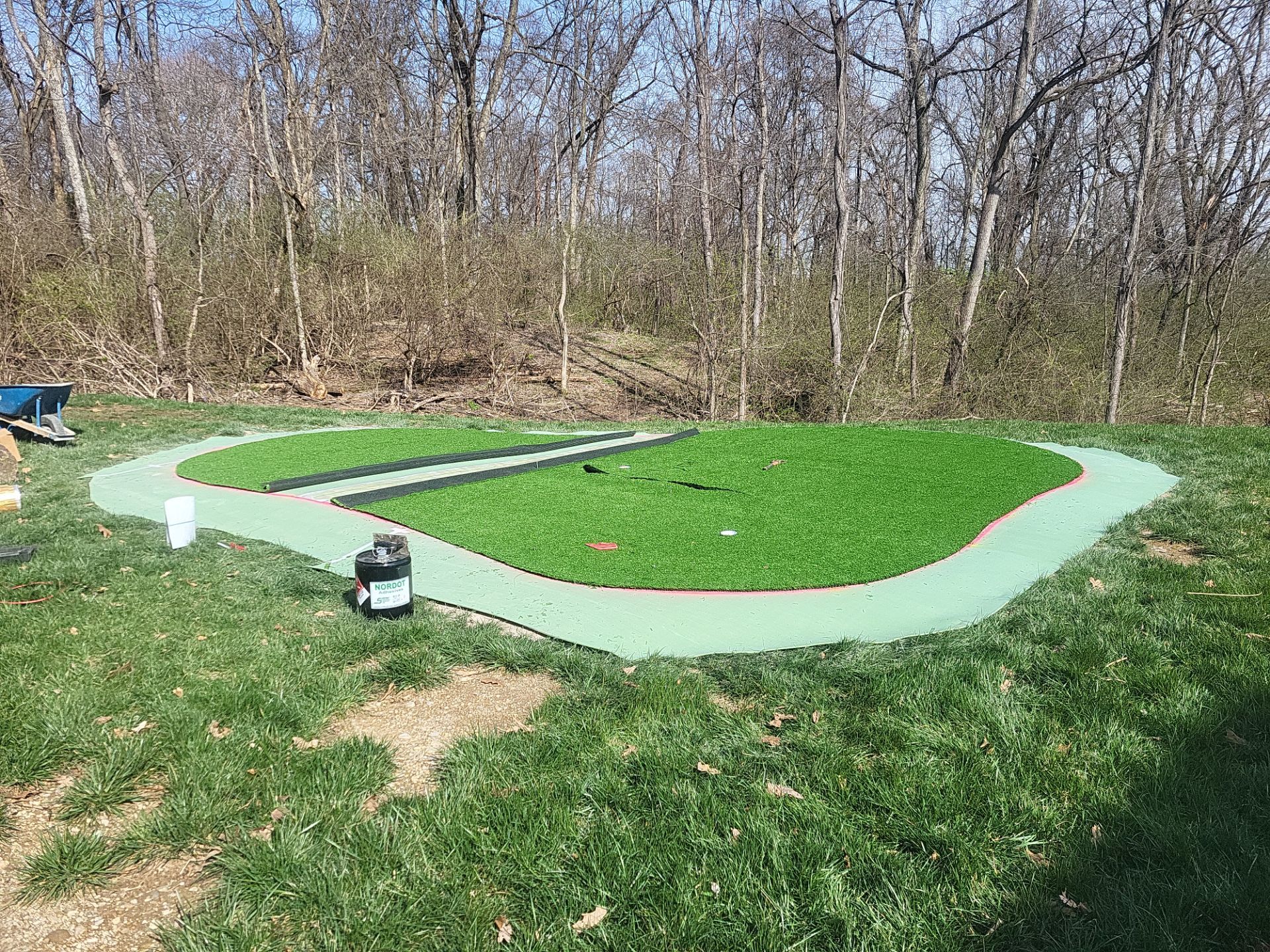 Residential Putting Green Installation in Enon, OH by Southwest Greens Midwest