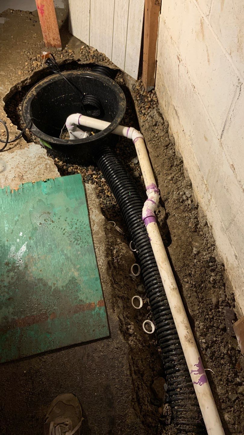 Custom Dual Sump System for Maggie by Waterproofing Northeast