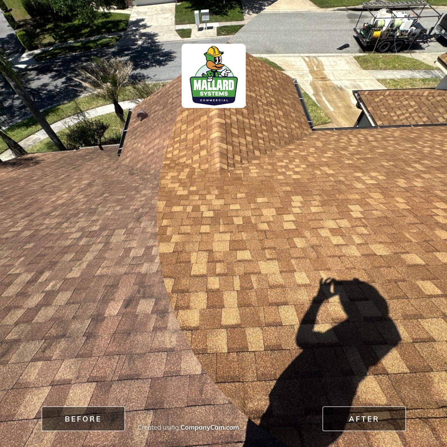 Shingle Roof Cleaning by Mallard Systems