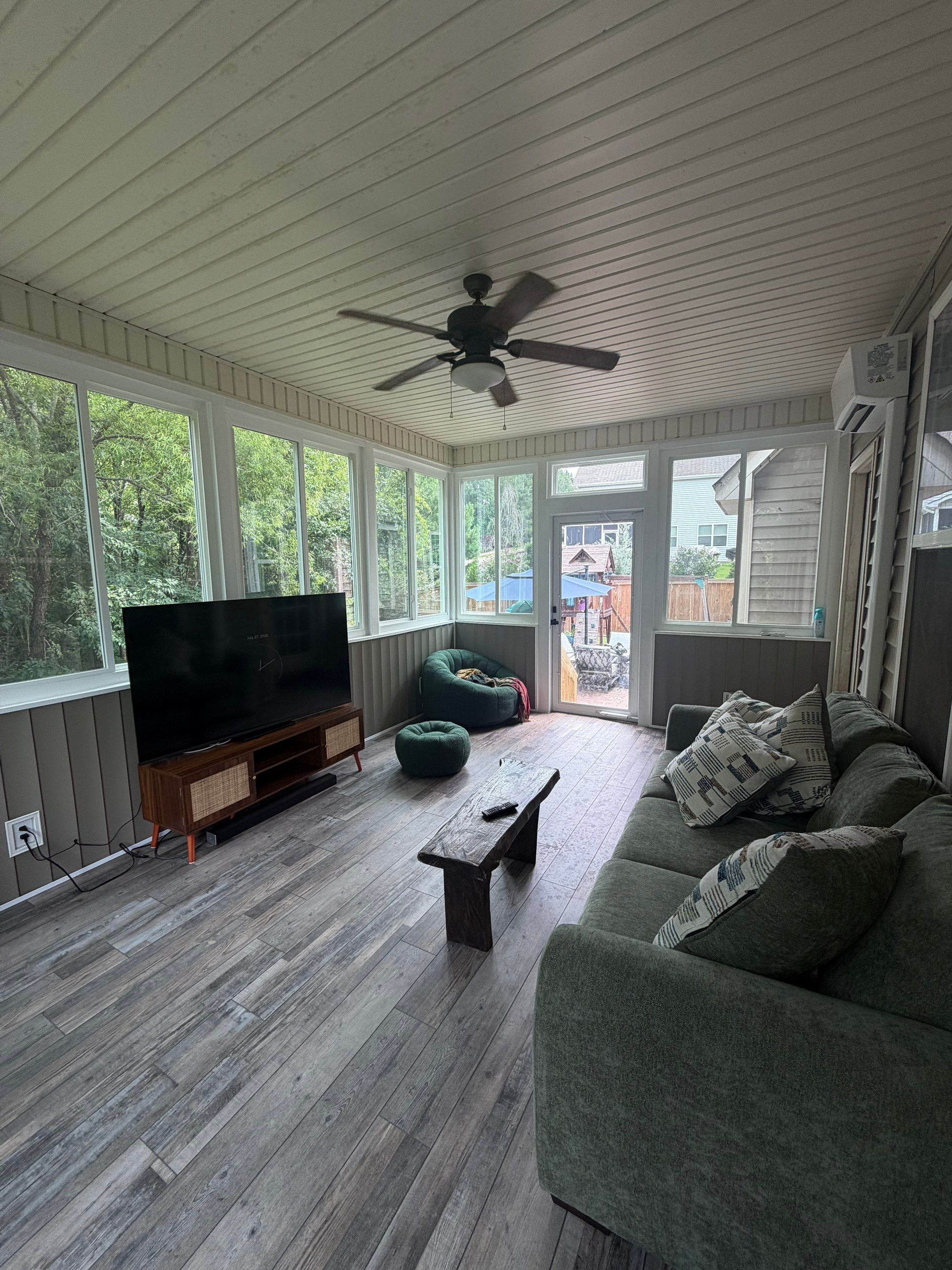 Custom Sunroom Conversion and Screened Porch Addition in Wake Forest by The Remodeling Company