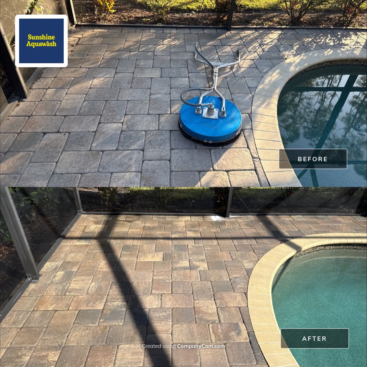 Flat Tile Roof, Paver Pool Deck & Driveway Cleaning | Cove at Twin Rivers, Parrish FL by Sunshine AquaWash