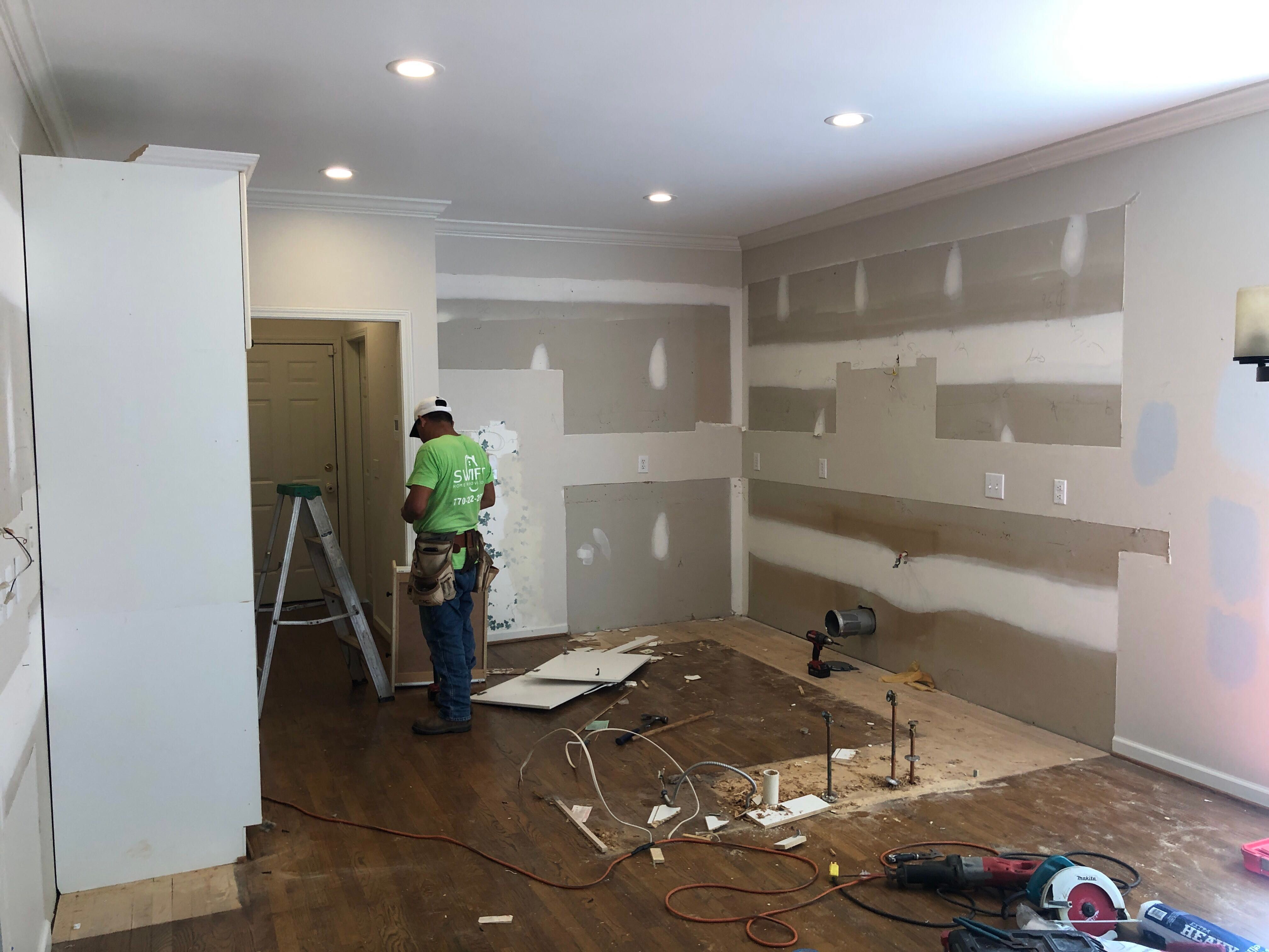 Smyrna Kitchen Renovation Featuring Custom Cabinetry and Oak Flooring by Swift Home Renovations