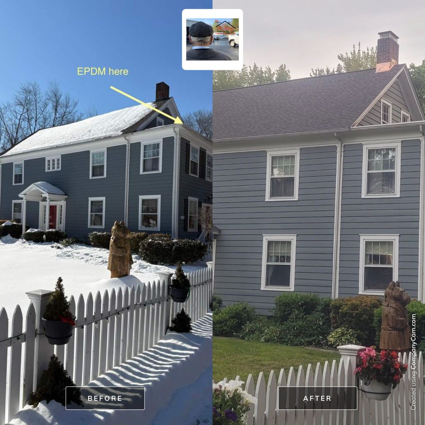 DiGiorgi Roofing & Siding INC in Weston, CT with a brand new roof! by DiGiorgi Roofing and Siding Inc