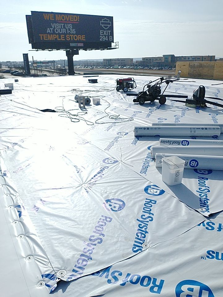 Bio-Life Commercial Roof Replacement using IB Systems PVC by Roof Experts