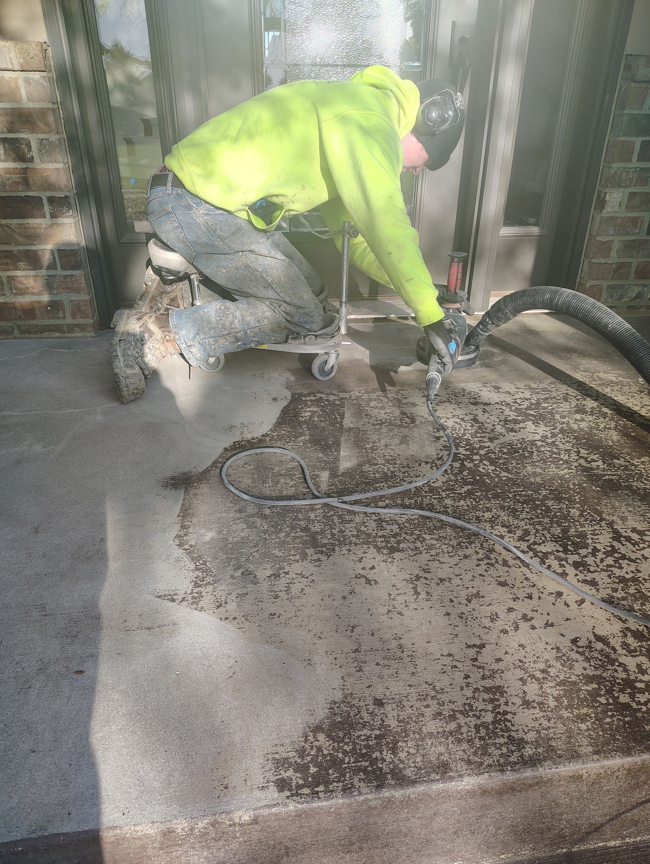 Front Porch Concrete Coating and Restoration in Harrisburg by Select Painting, Coatings & Garage Cabinets