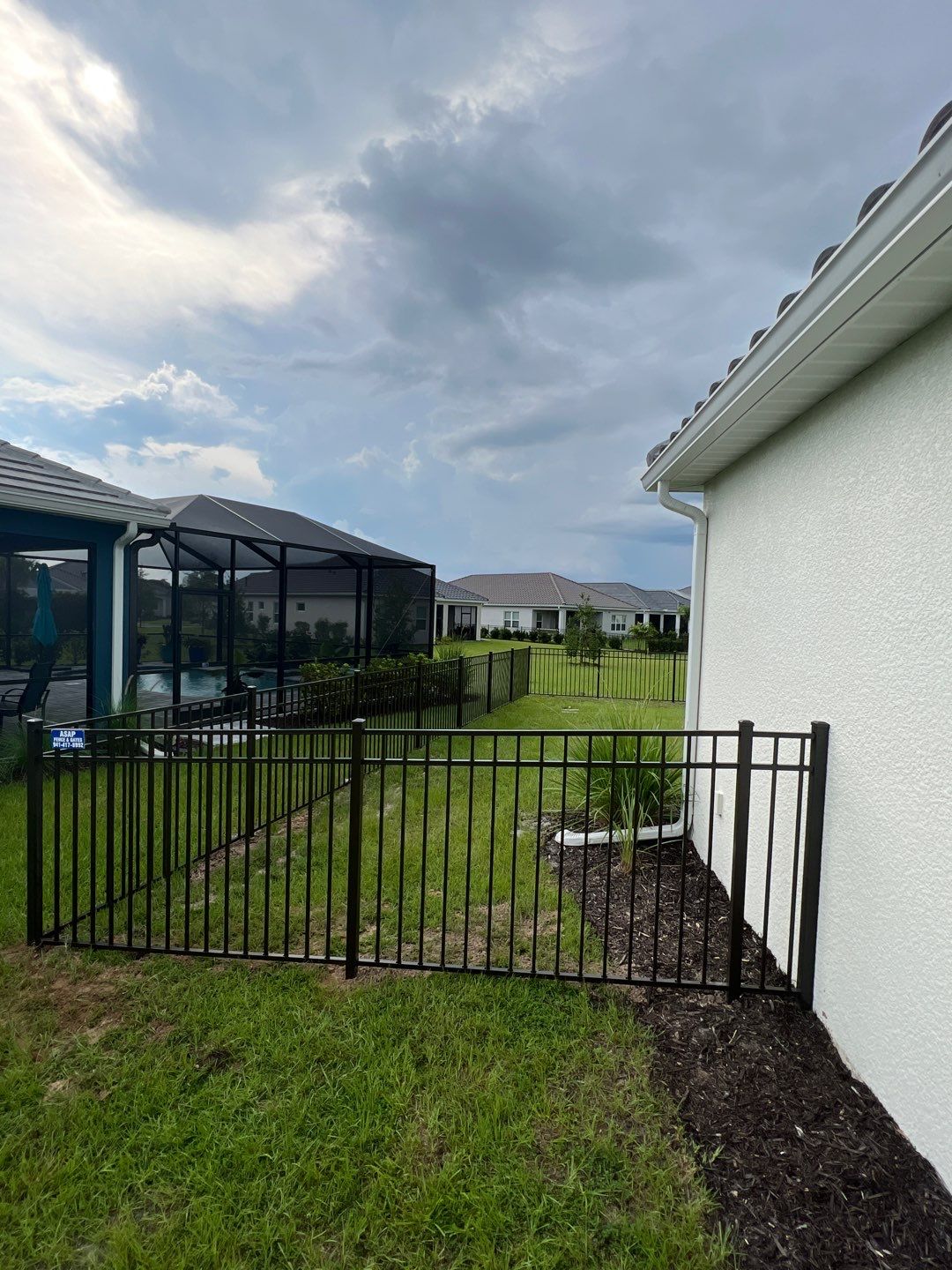 Sarasota, FL 4ft. Tall Black 3-Rail Aluminum Fence by Asap fence and gates, LLC