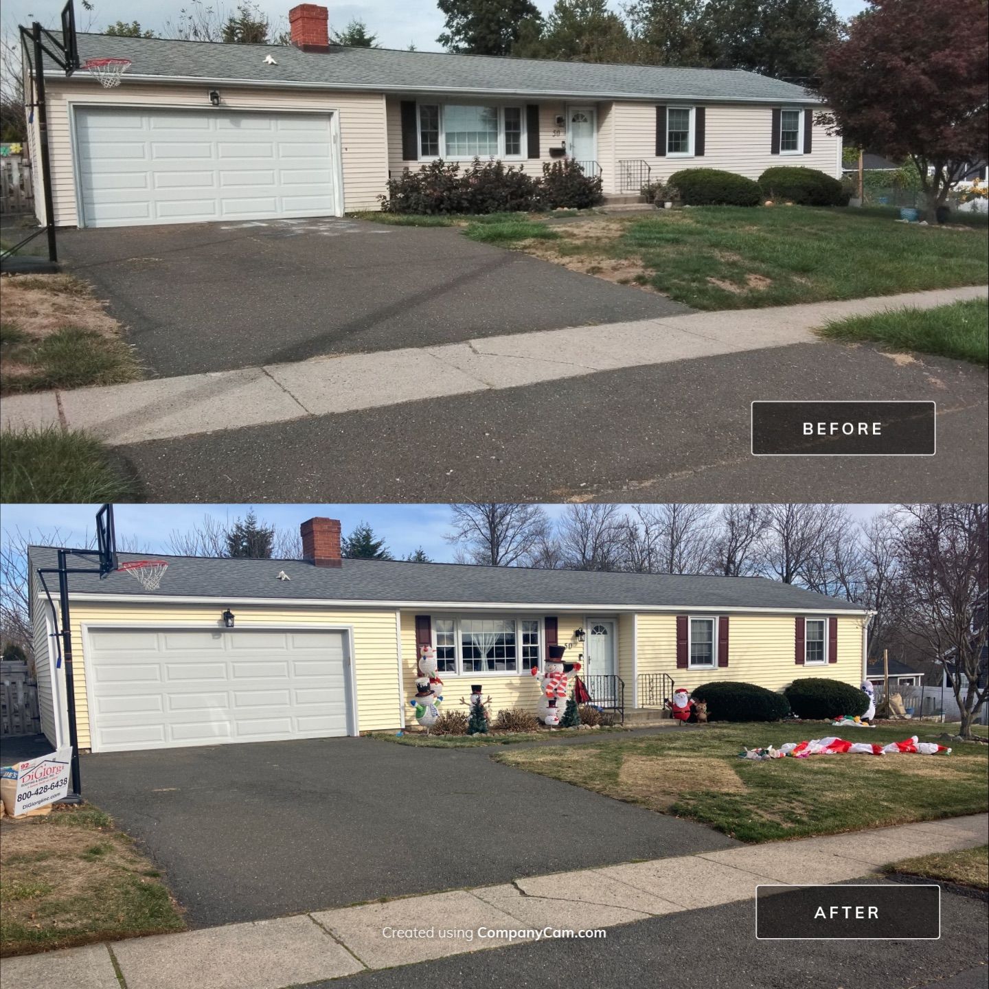 Transformative Siding update with Cert. Monogram D/4 x 12'6" Clapboard, Heritage Cream by DiGiorgi Roofing and Siding Inc