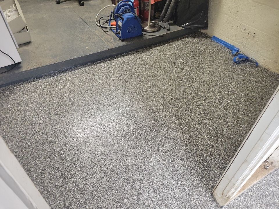 Laundry Room Floor Coating using Penntek- Silver Creek by Spectrum Painting, LLC
