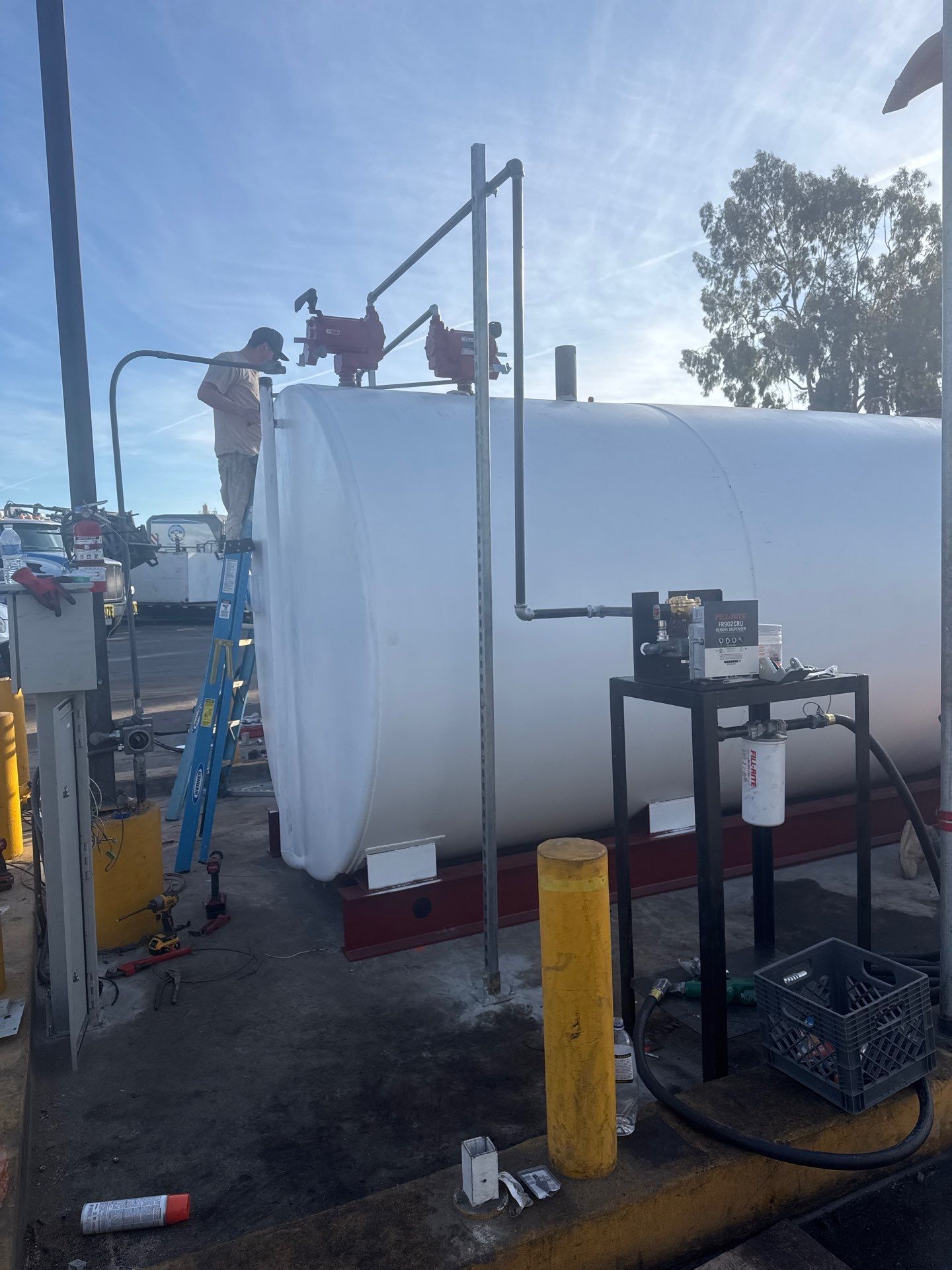 Outdoor Water Tank Installation & Piping Setup by Us Plumbing 