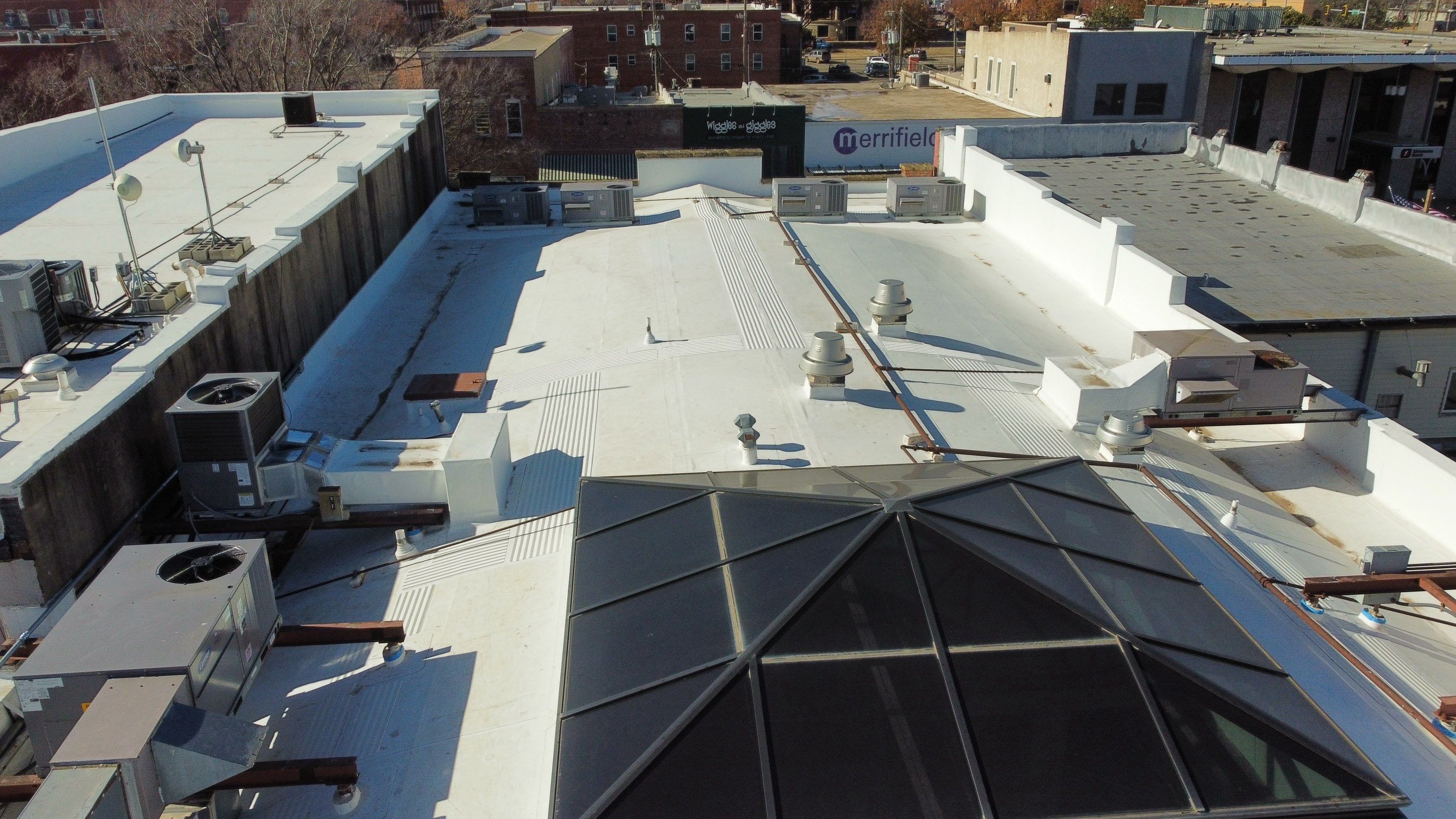 Commercial Roofing Installation using GAF by Frontline Roofing and Construction