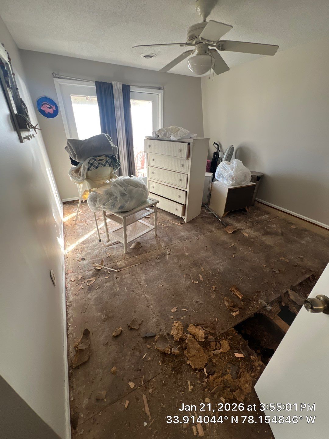 Caving Floors - LVP Structural Floor Repair in Oak Island, NC by Licensed General Contractor by RGR Construction and Roofing, LLC