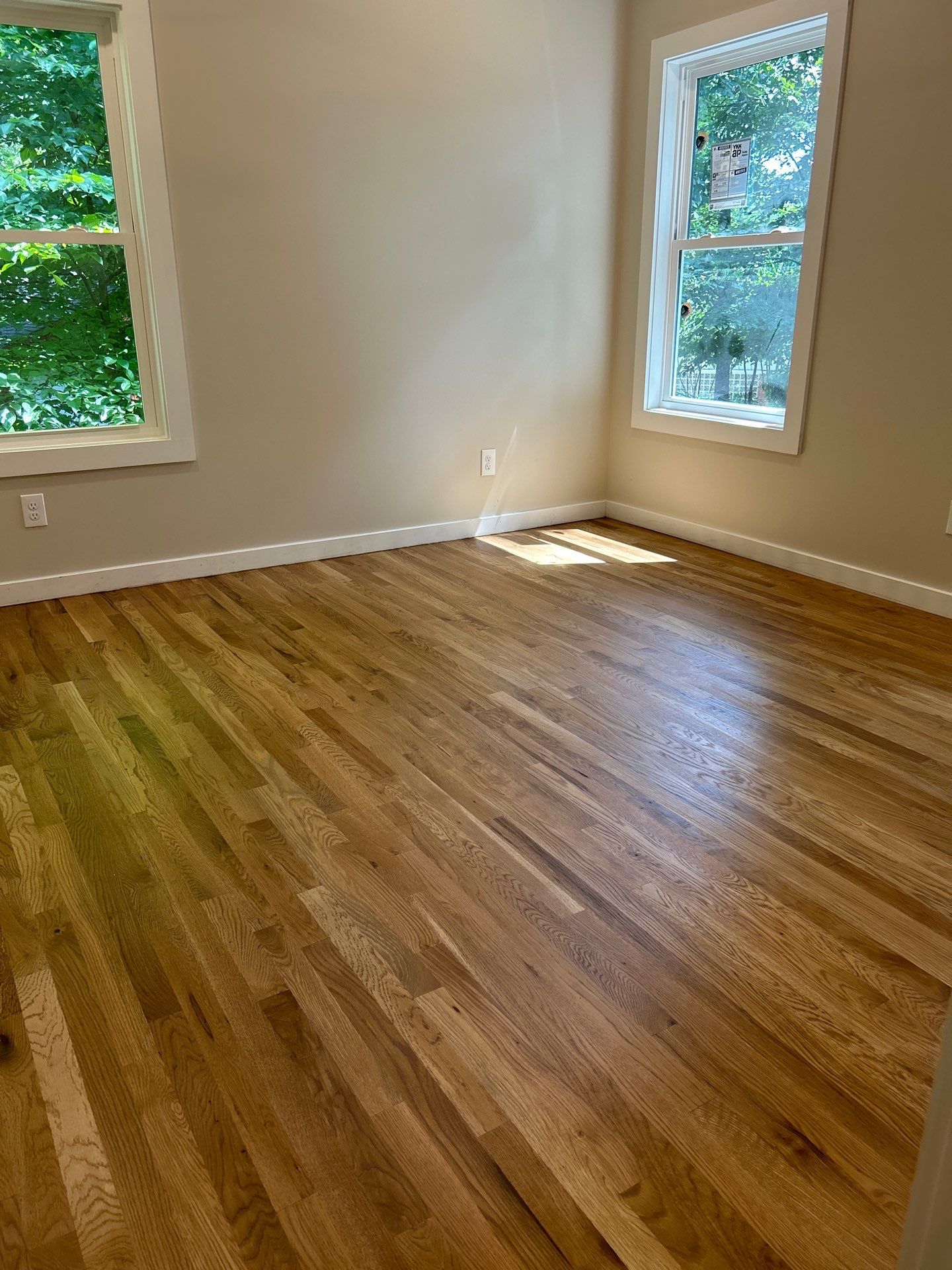 Remodel with existing and new white oak by Footprints Floors of East Atlanta