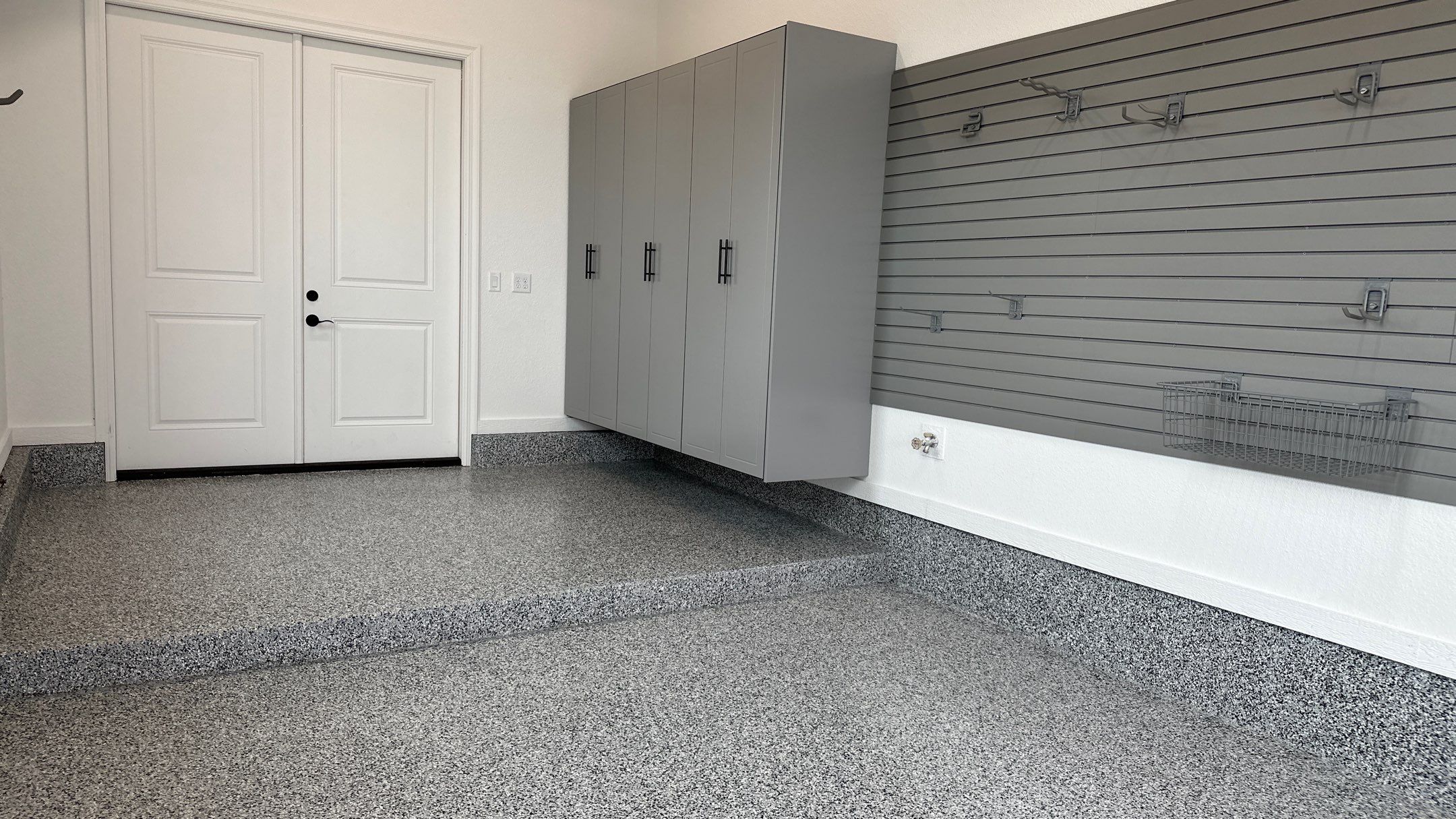 Mike & Pam transformed their garage with a Banner Garage Floor and Cabinets by Banner Garage