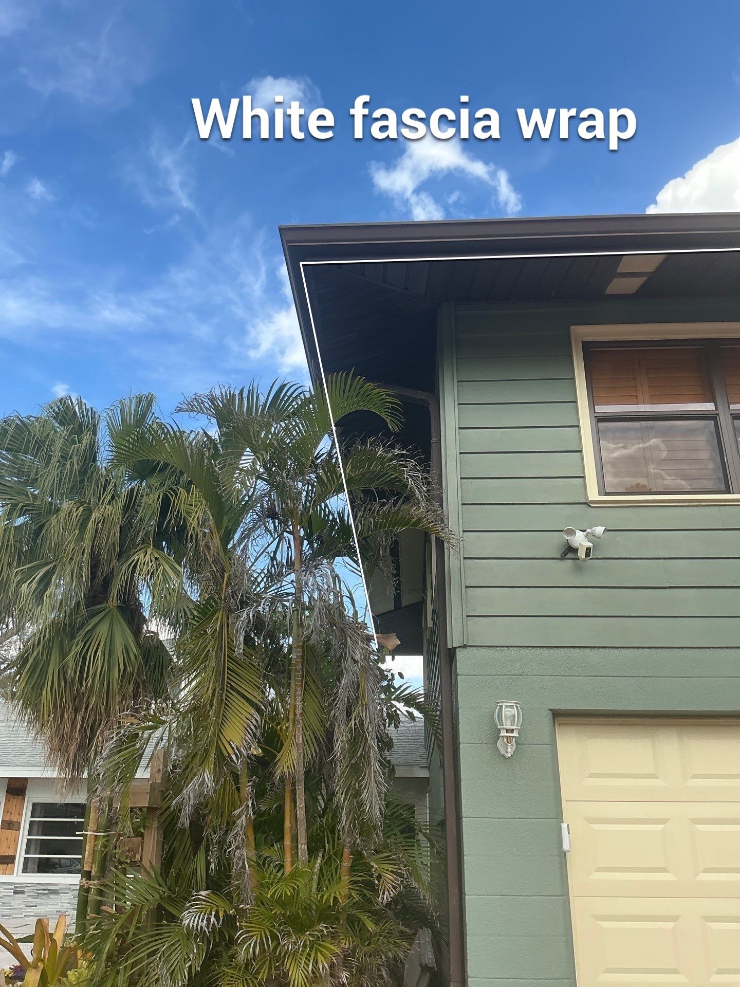 White Soffit and Fascia Installation in Longboat Key FL by Gutter Professors