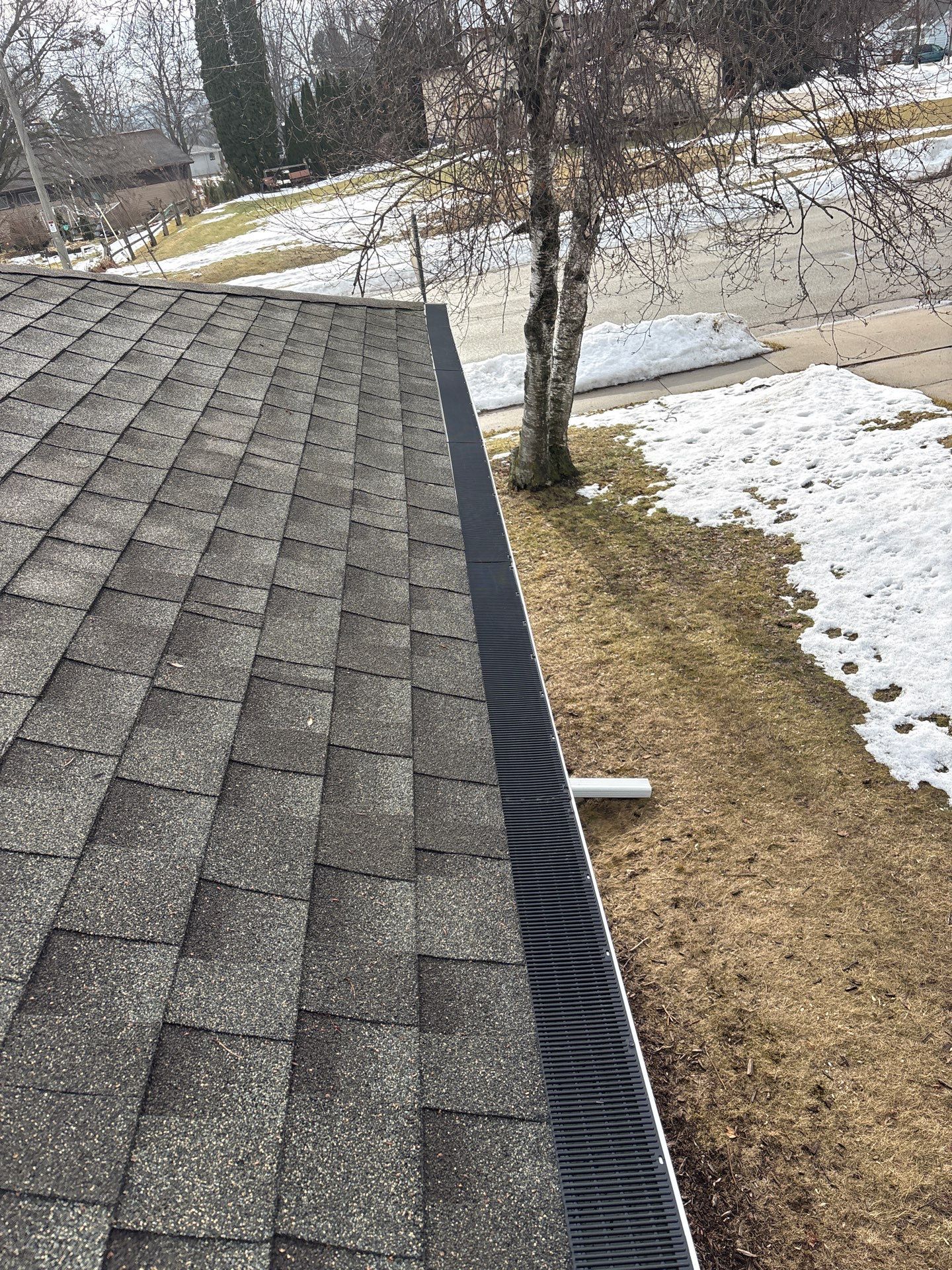 Rain Drop Gutter Guard Install Plymouth WI by Gellings Roofing & Siding