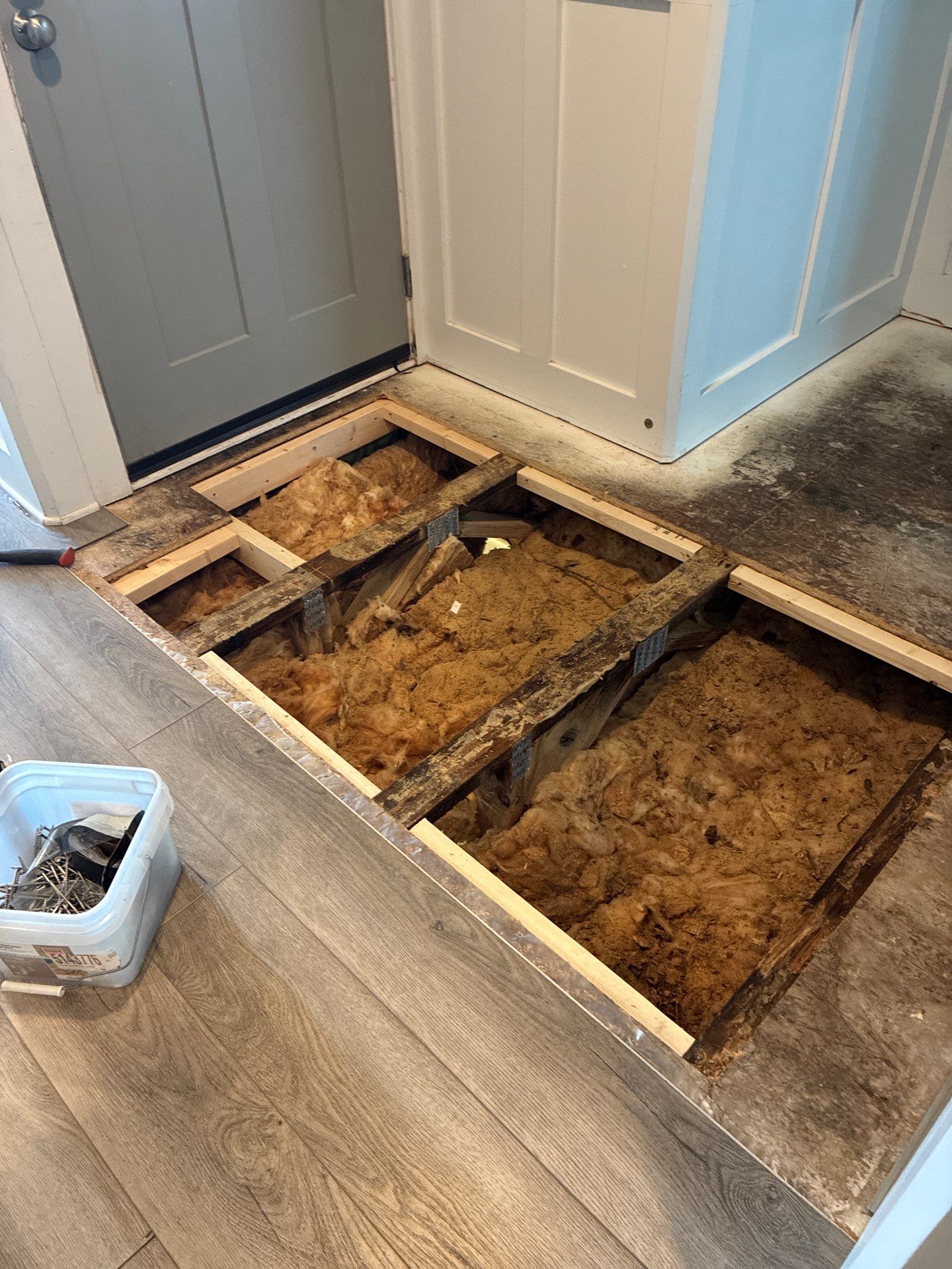 Entryway Flooring Replacement and Subfloor Repair in Oak Island, NC by RGR Construction and Roofing, LLC