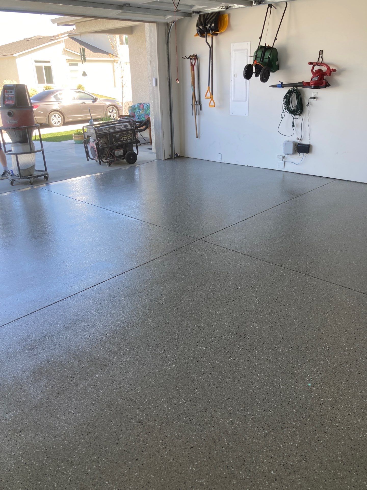 Garage Remodel using Shale Hybrid by Croc Coatings, LLC