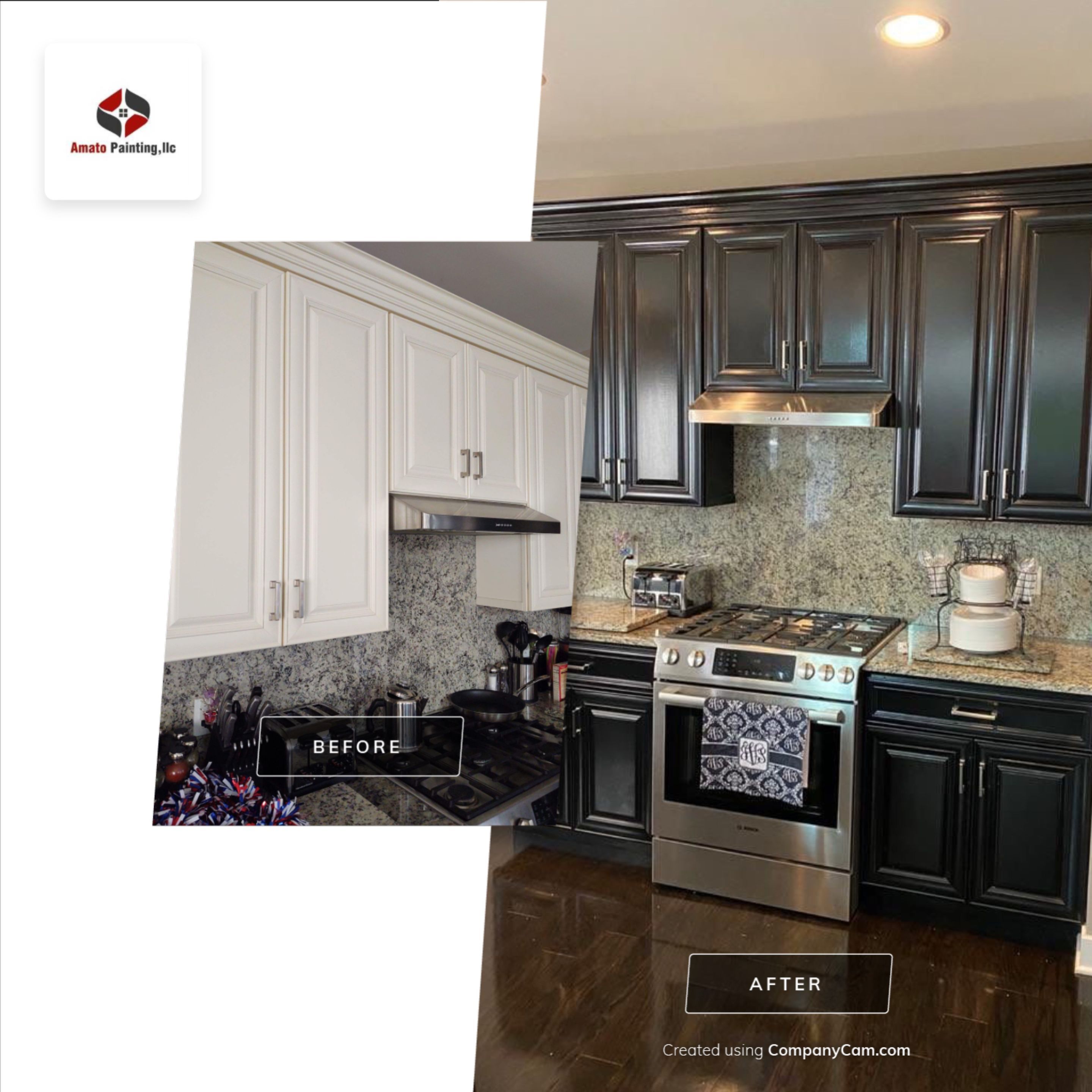 High End Kitchen Cabinet Painting by Ryan Amato Painting LLC and Lehigh Valley Epoxy