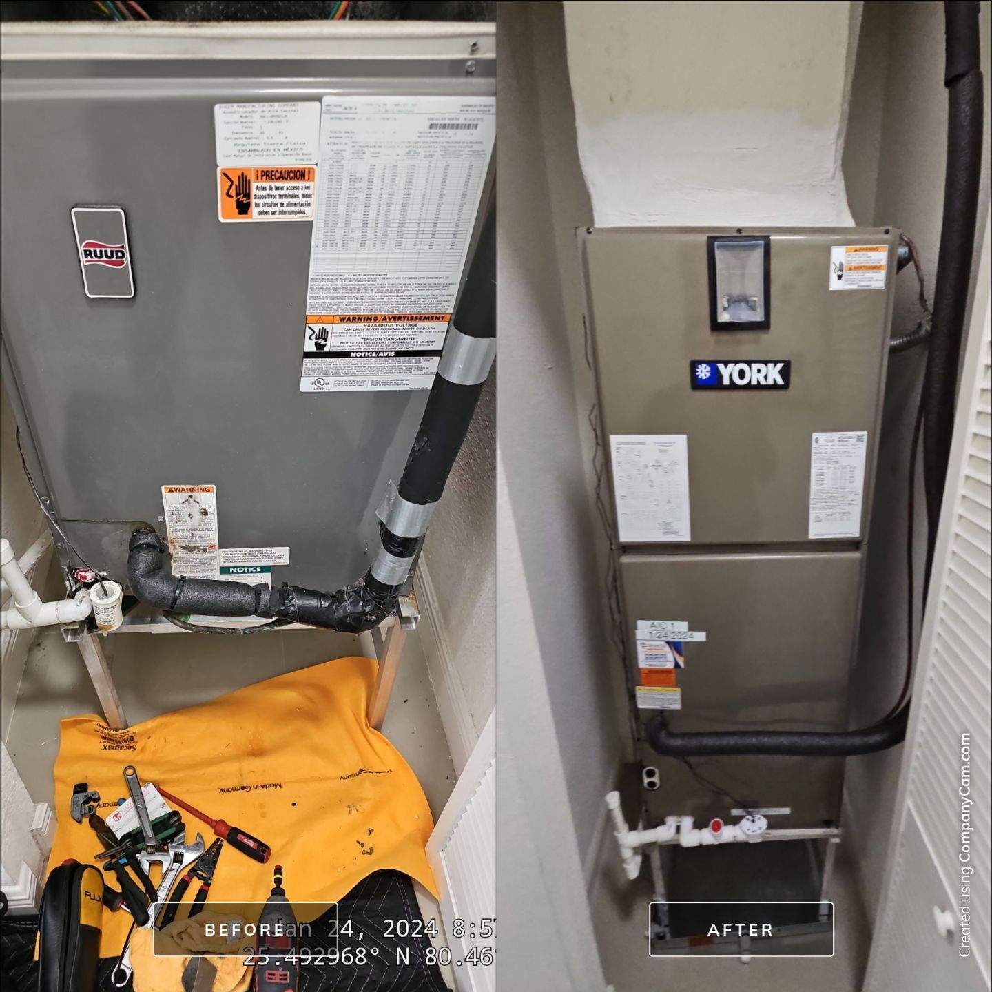 SOME REPLACEMENTS by CARVAJAL A/C MECHANICAL CORP