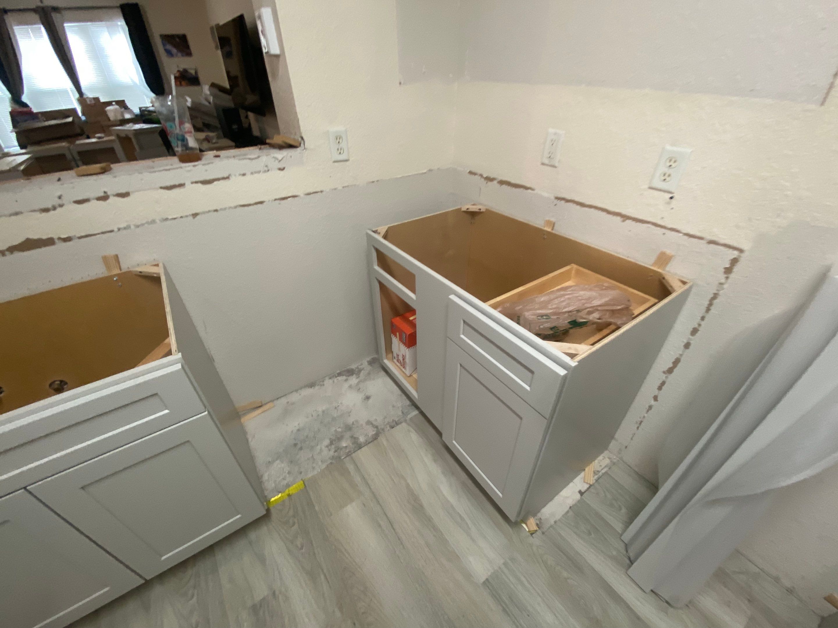 Home Remodel using LVP Flooring and Cabinets by HandyMangum