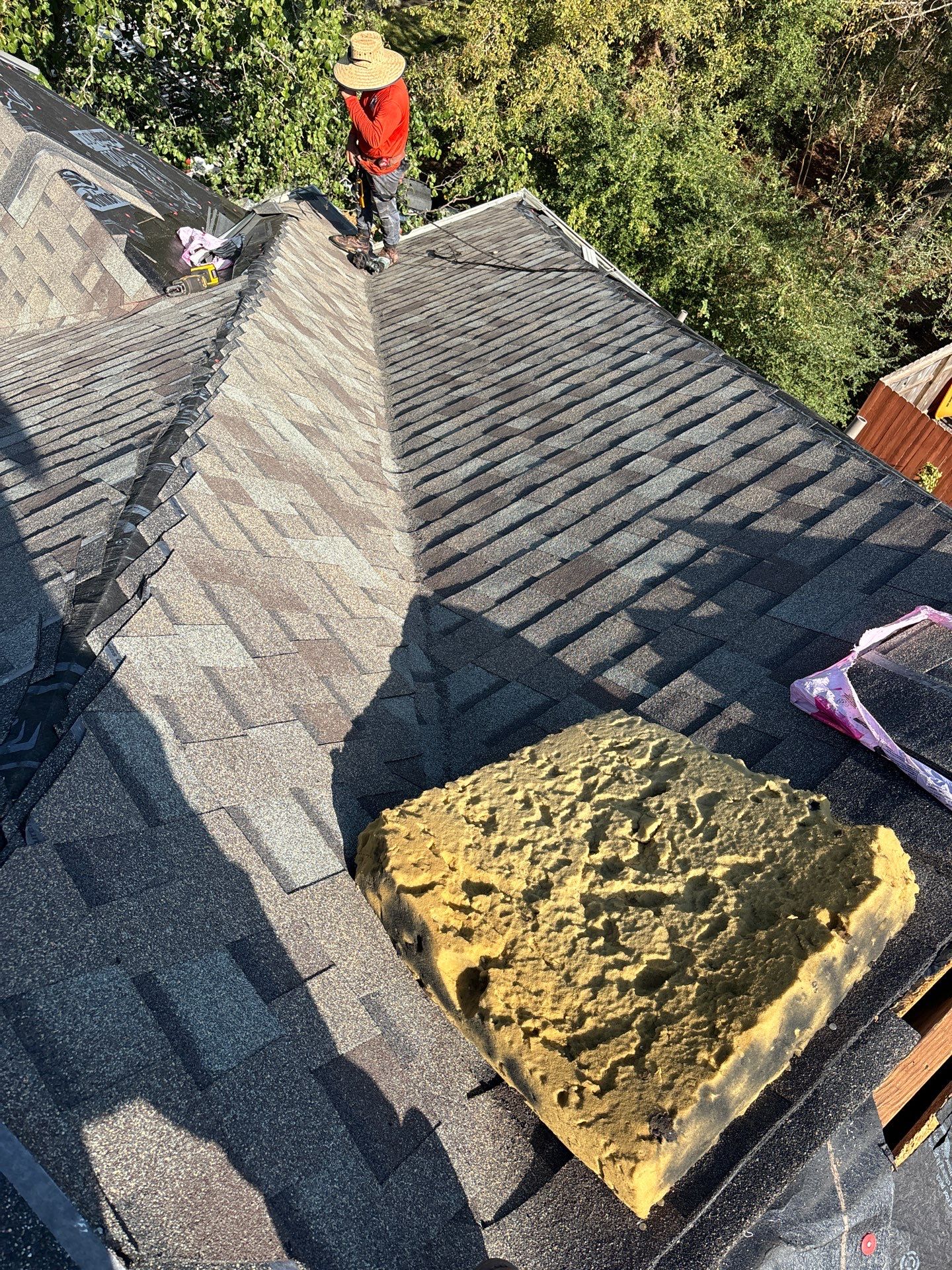 Residential Roofing Installation using Owen's Corning Duration (Lifetime) Shingles by Roof Repair Company