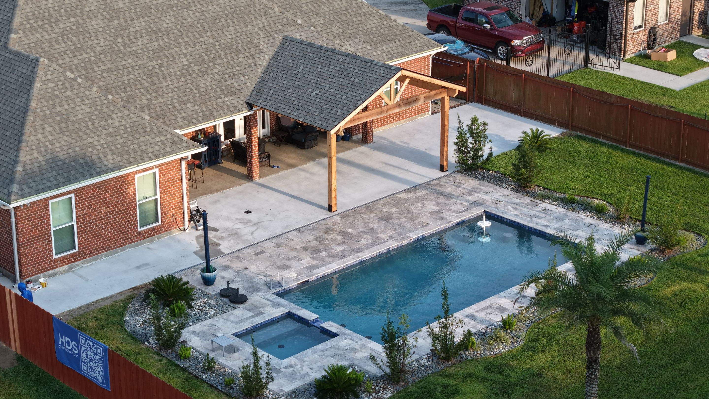 HDS Contractors - Concrete Patio and Cedar Cover in Belle Chasse by HDS Contractors