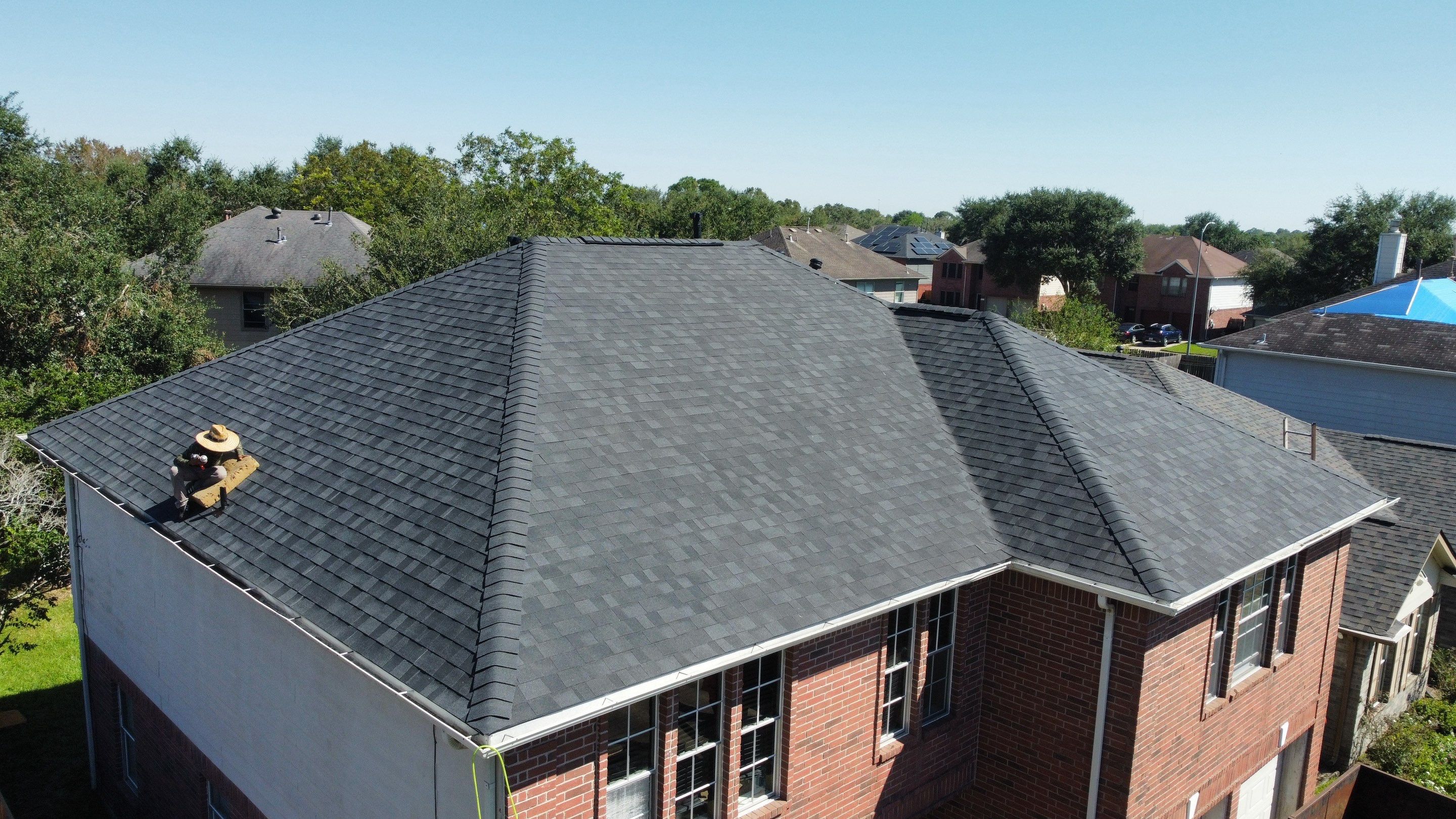 Reroof Project after Storm Beryl by Berry Good Roofing 