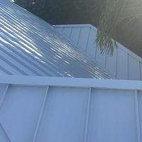 .032 Aluminum 1.5" Mechanical Seam Regal White  by Total Roofing System The Metal Roof Experts
