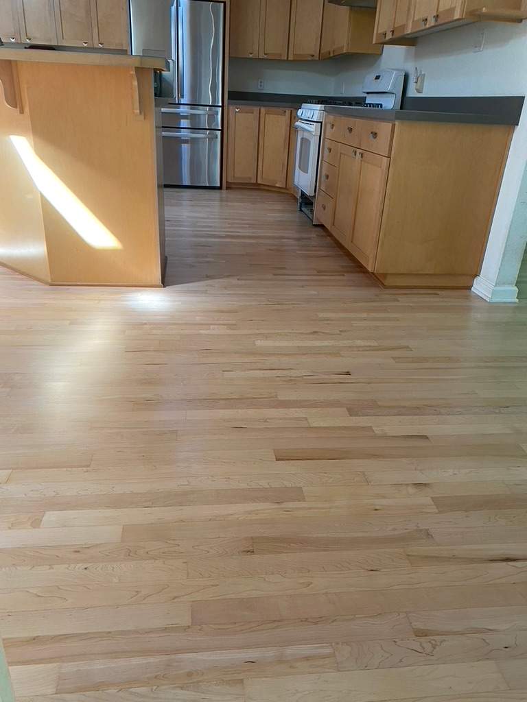 Former Gym Floors Refinished in Newcastle Residential Home by Footprints Floors South Sacramento