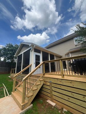 Wood Deck Build and Screen Porch Install in Kennesaw, GA