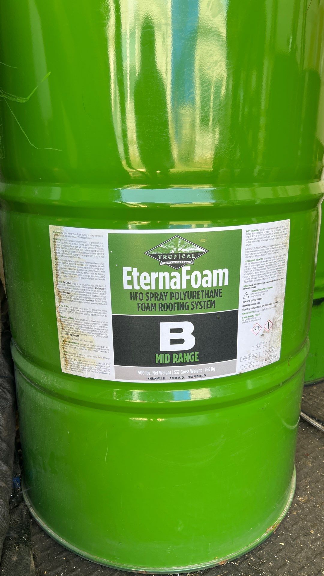 Commercial Roofing Repair using TRP #924 Eterna-Sil Premium Silicone Roof Coating by Harvey Roofing & Construction