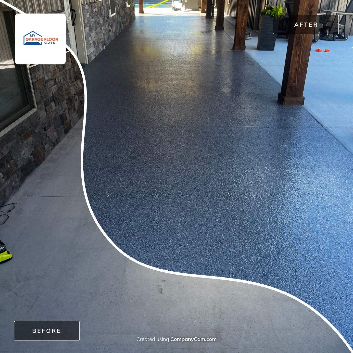 Patio Floor Coating using Briar by My Garage Floor Guys