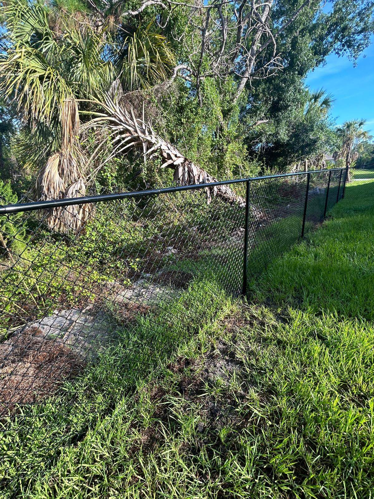 Residential Black Vinyl-Coated Chain Link Fence in Port Charlotte by True Fence LLC
