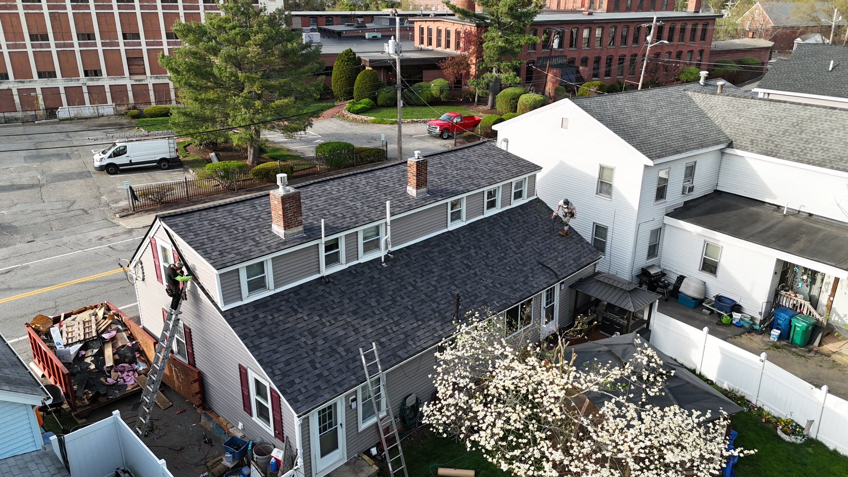 Roof Replacement with Owens Corning TruDefinition Shingles in Midnight Plum by Mighty Dog Roofing of Greater Middlesex County