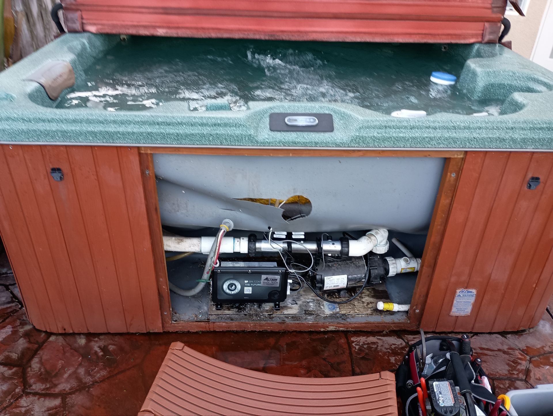 Hot Tub Equipment Retrofit & Control Pack Install – Rancho Bernardo, San Diego by Action Spa Repair LLC