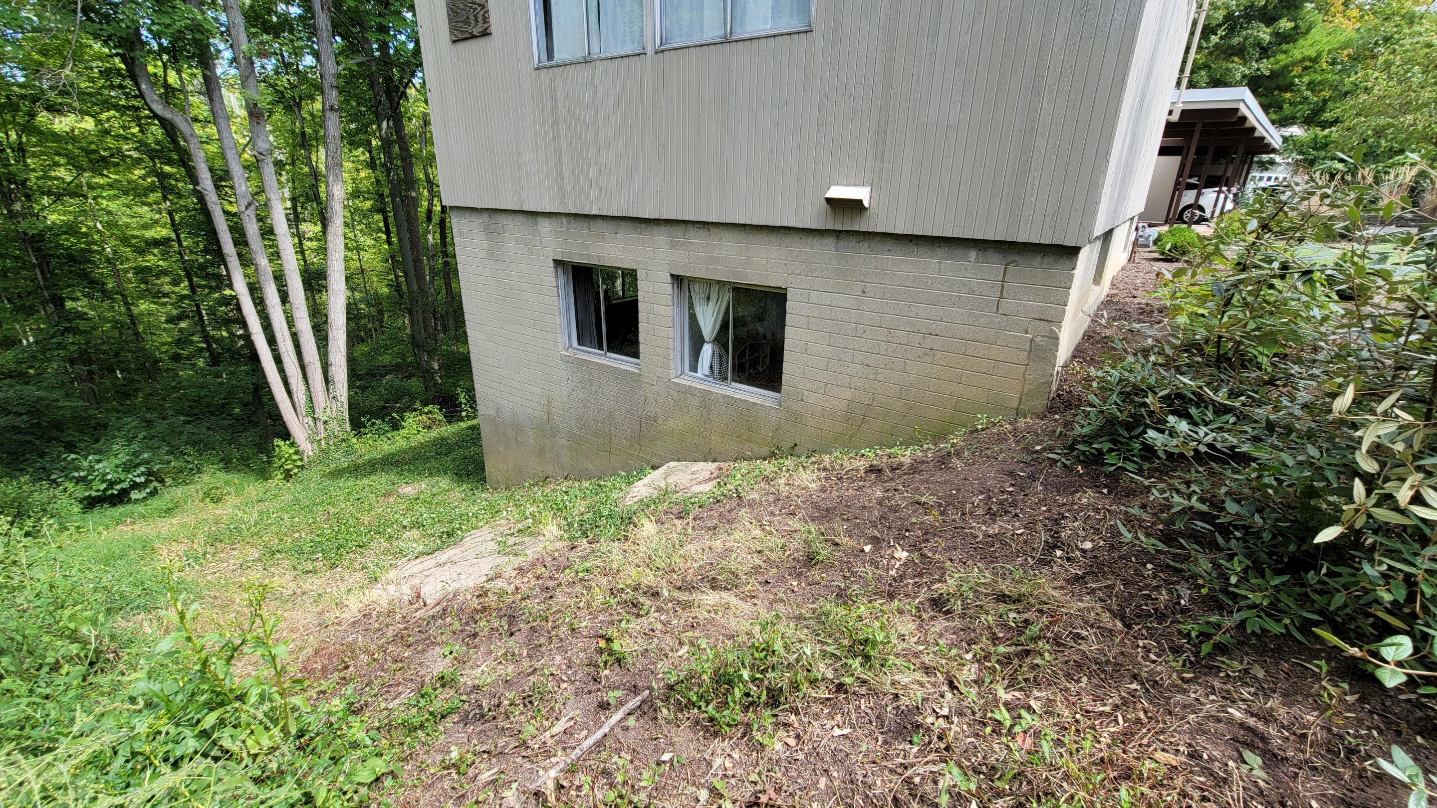 Land Clearing Behind House and Deck by Reisenberg’s Lawn & Landscape, LLC
