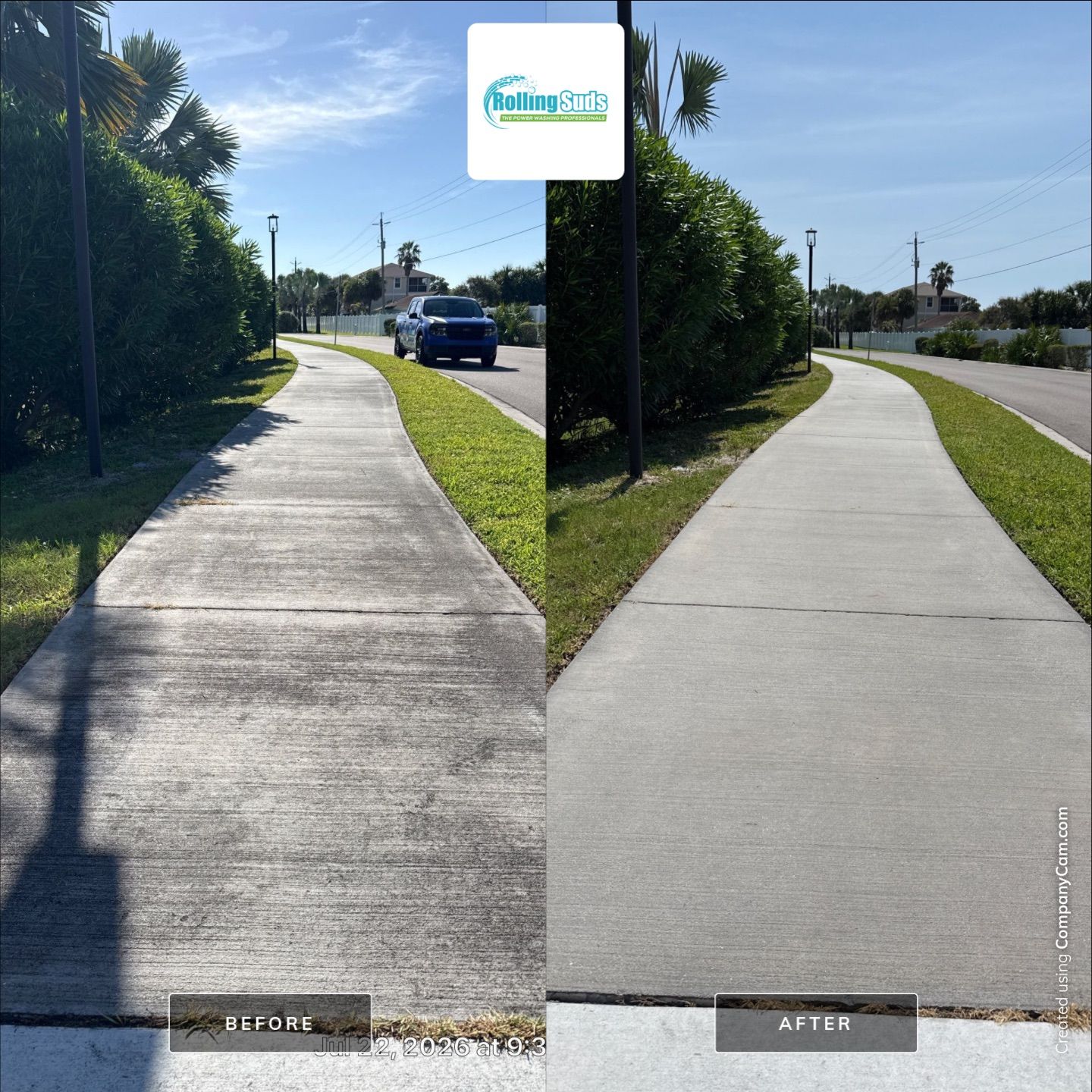 Gated Oceanside Community Flatwork & Curb Cleaning — Melbourne Beach, FL by Rolling Suds of Melbourne - Palm Bay