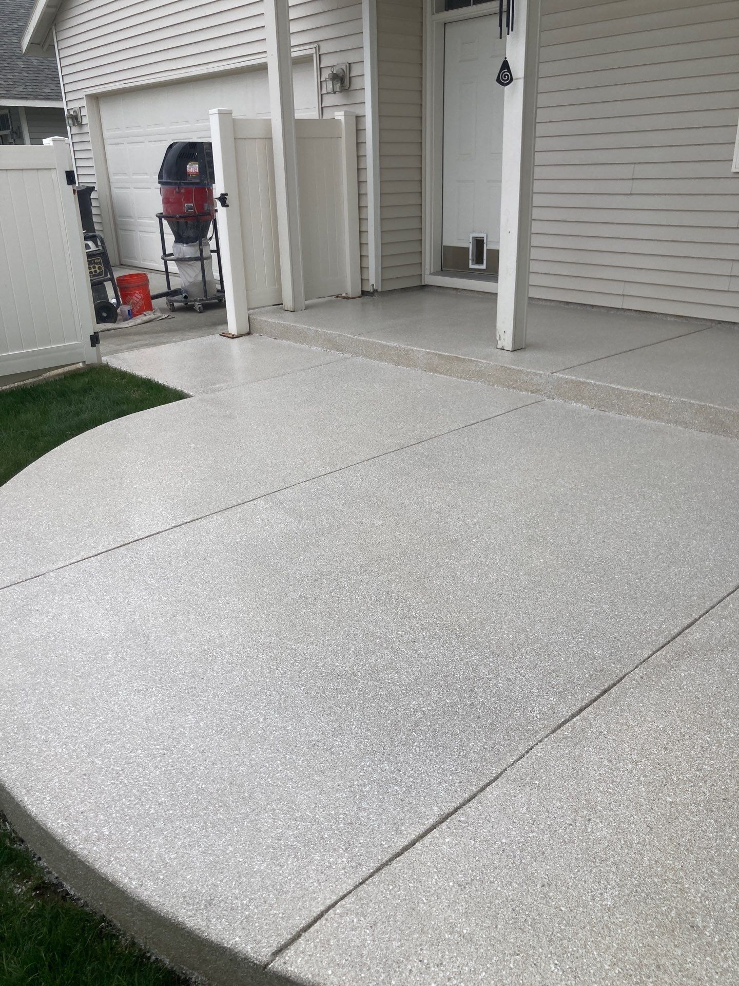 Patio Transformation using Sandstone by Croc Coatings, LLC