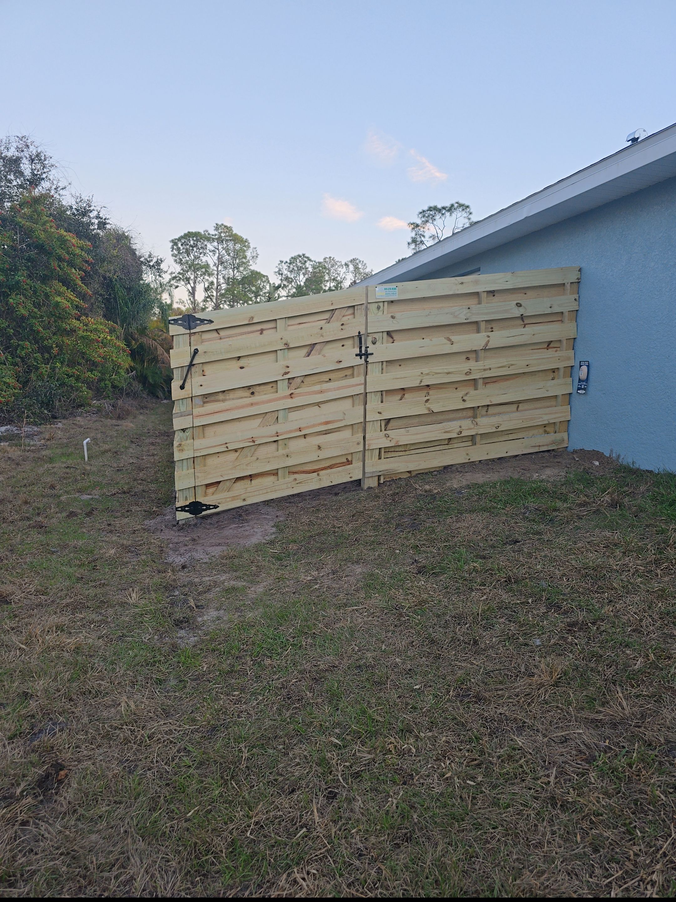Horizontal Wood Shadowbox in North Port by True Fence LLC