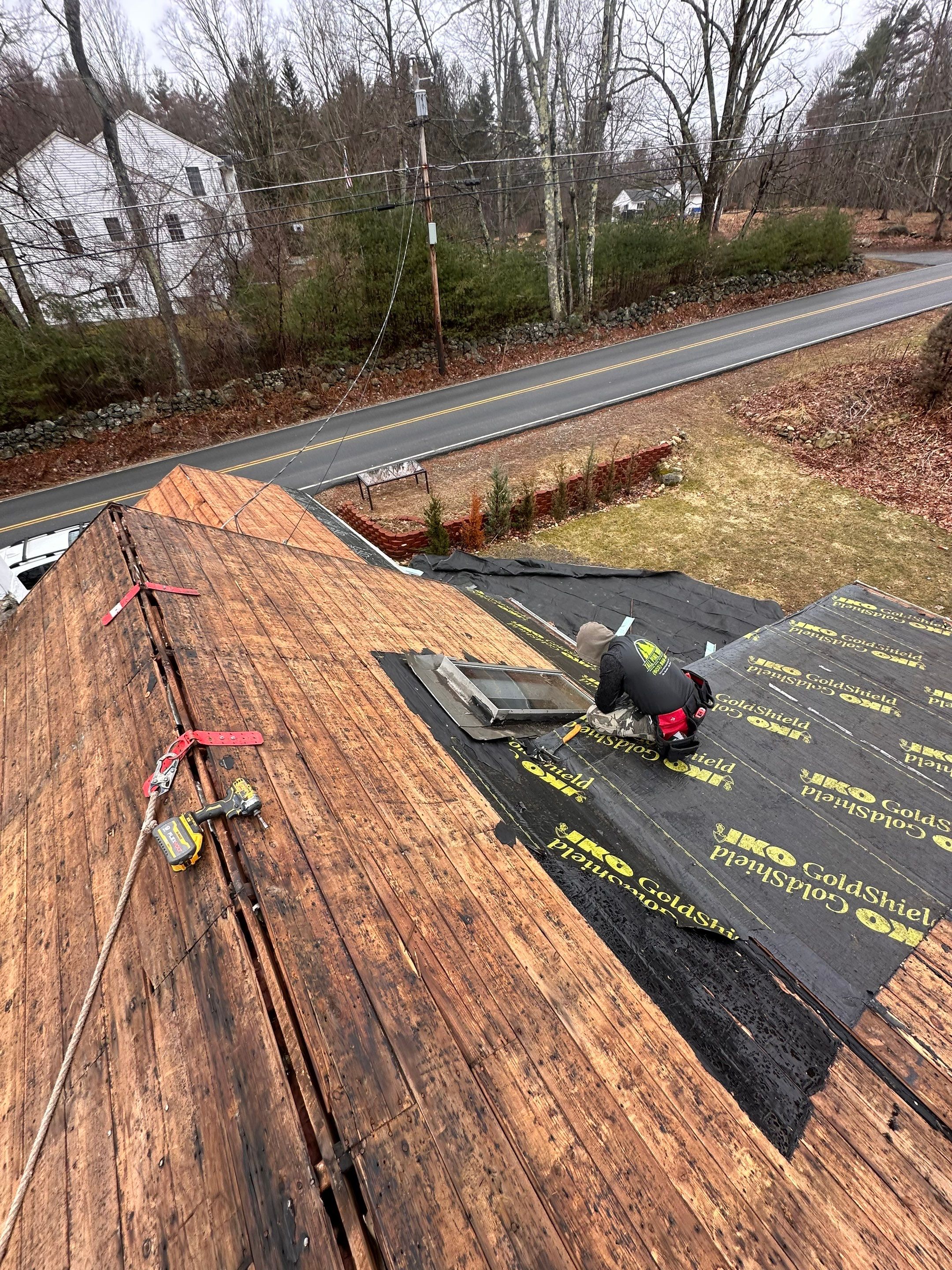 Project in Barrington, NH by Tall pine roofing
