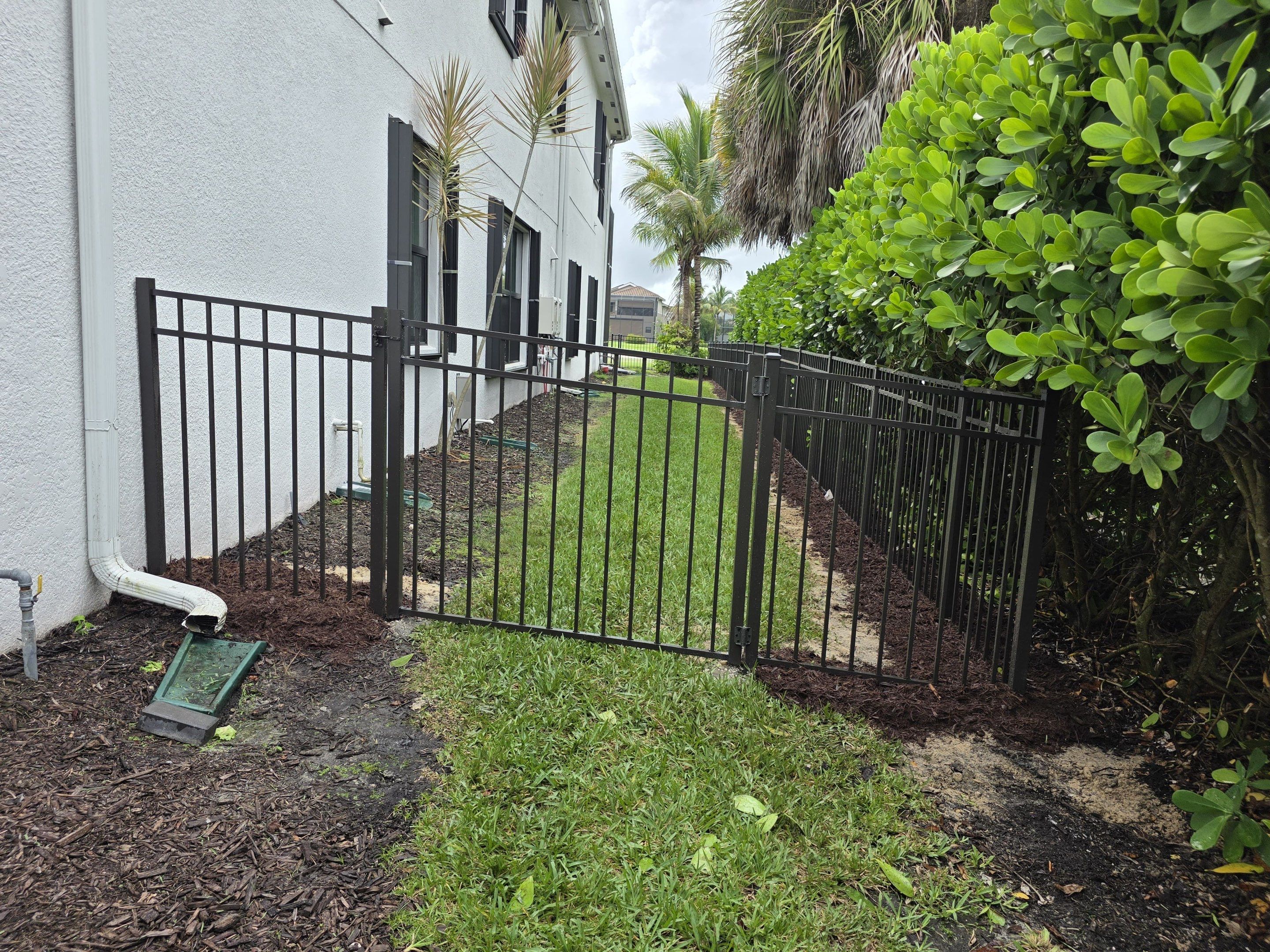 Black Aluminum Picket Fence and Gate Installation in Naples by True Fence LLC