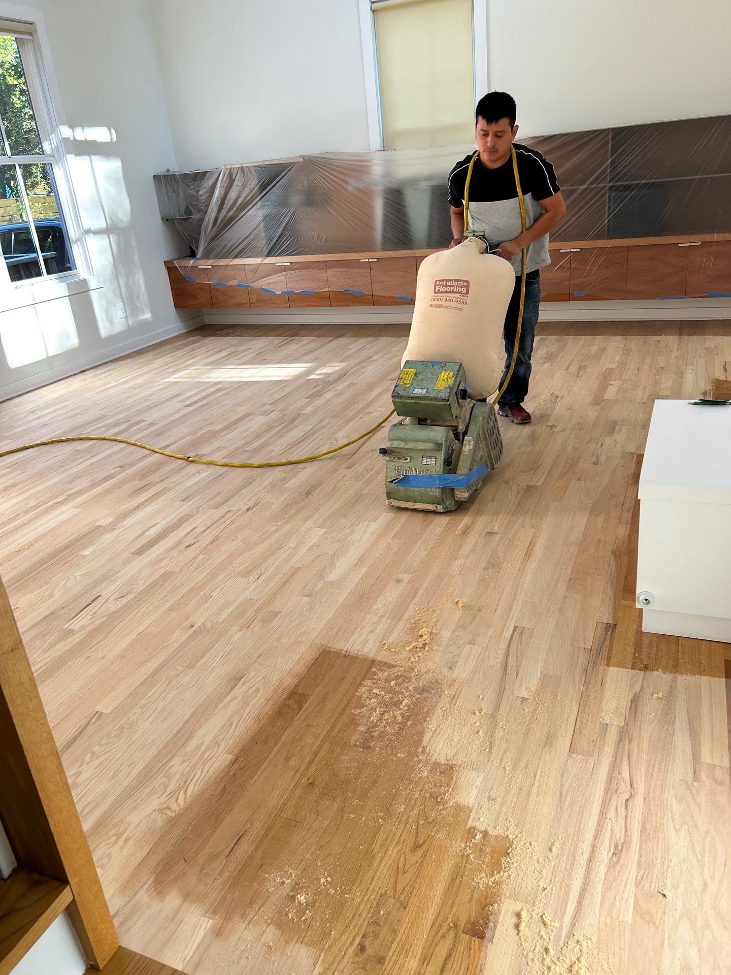 Natural Red Oak floor refinish by Footprints Floors of East Atlanta