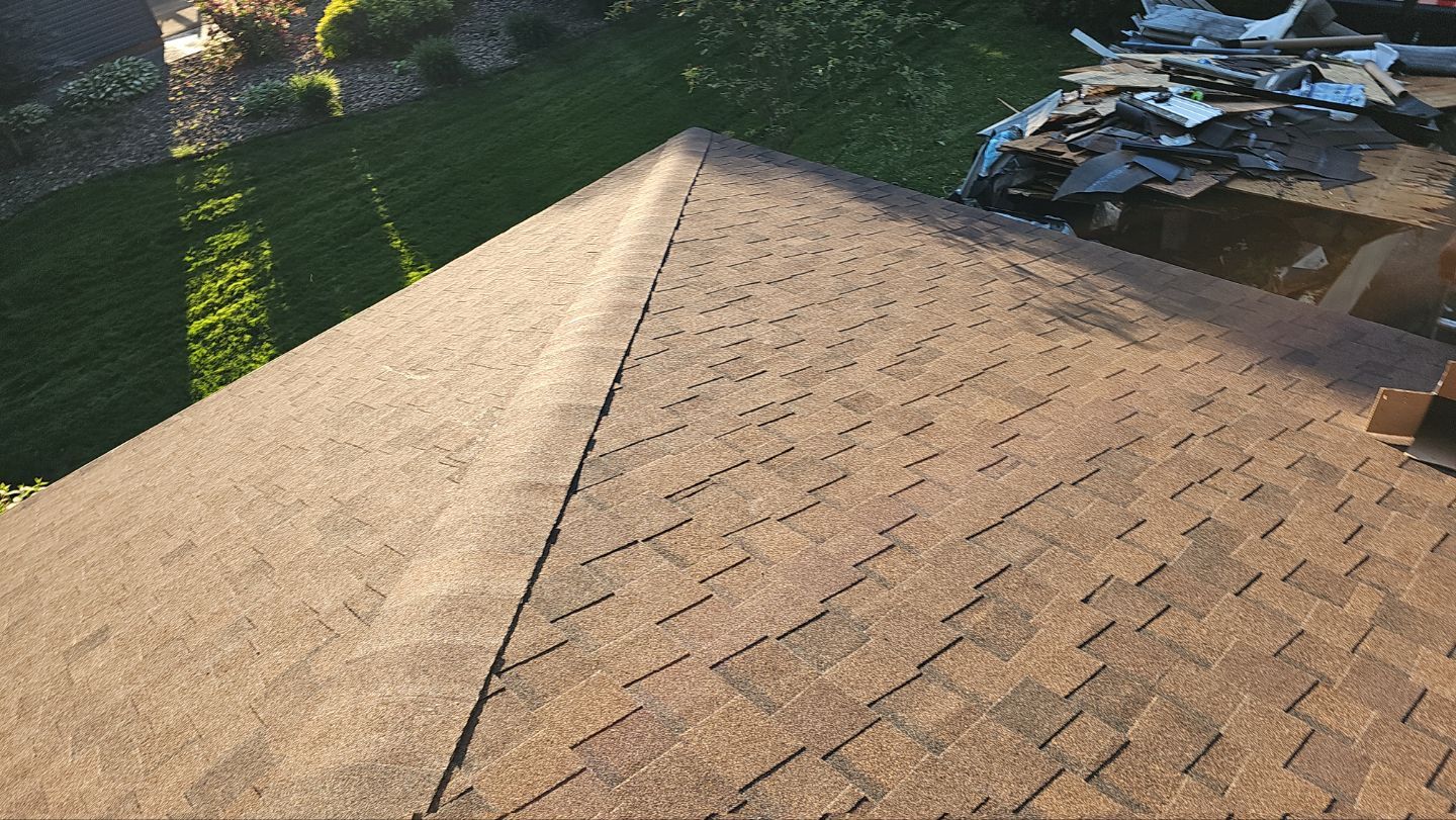 Atlas Pinnacle, Color, Burnt Hickory, Drip Edge, Color, Royal Brown by Eagle Eye Roofing