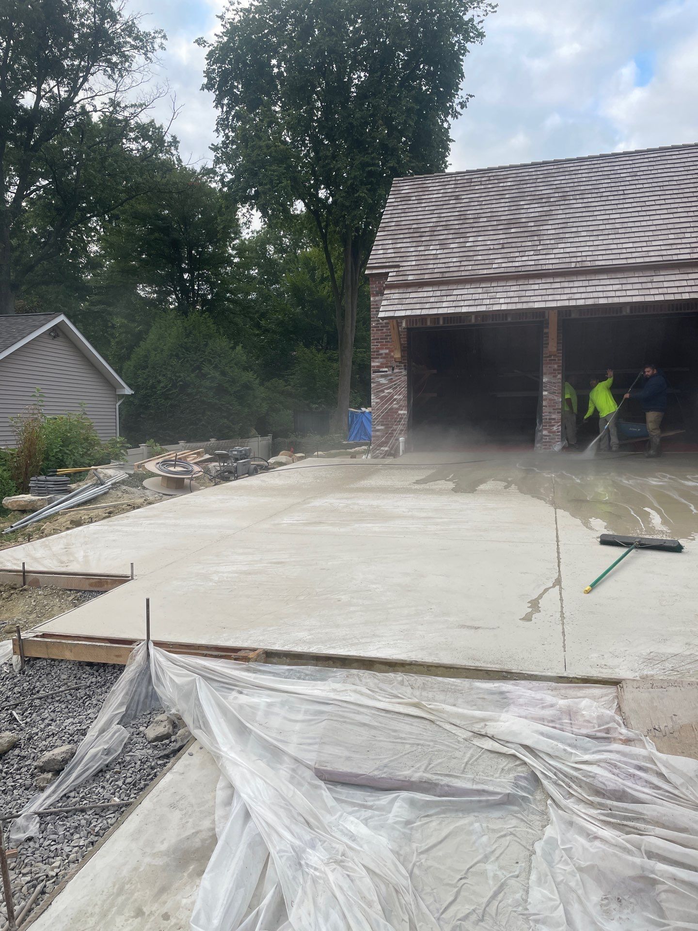 Exposed Aggregate Driveway in Haddonfield NJ by Architectural Concrete Design