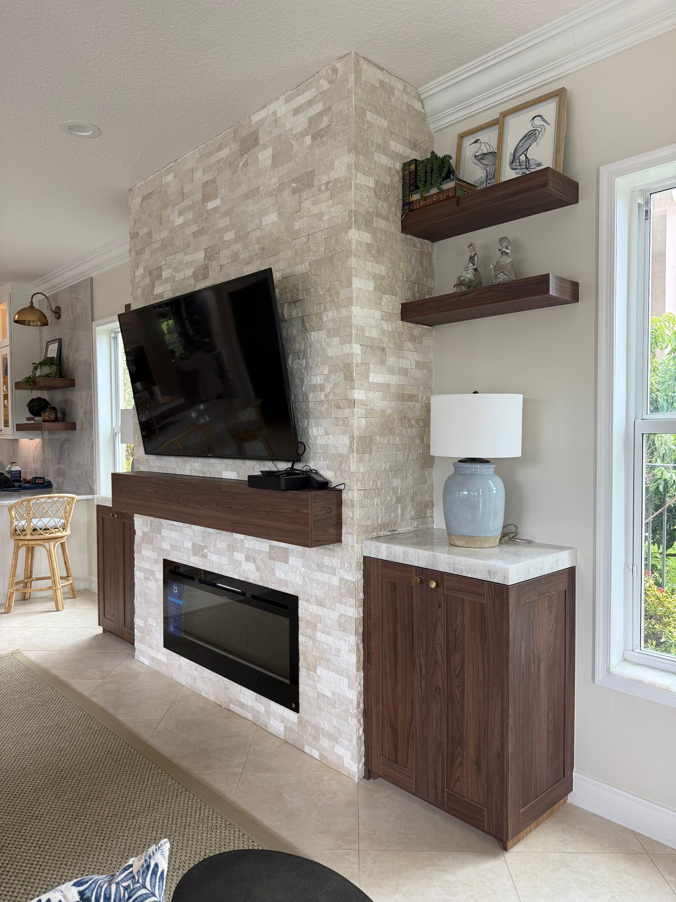TV Fireplace Wall - Delray Beach by Hevi Tile