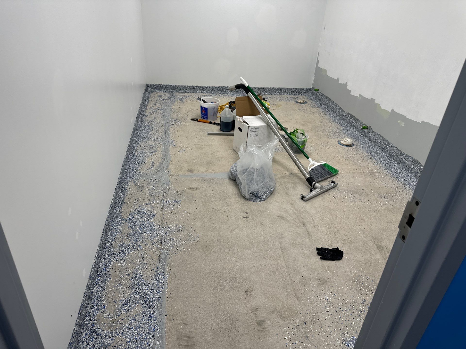 Epoxy Floor in Shop Bathroom by Gordon Painting