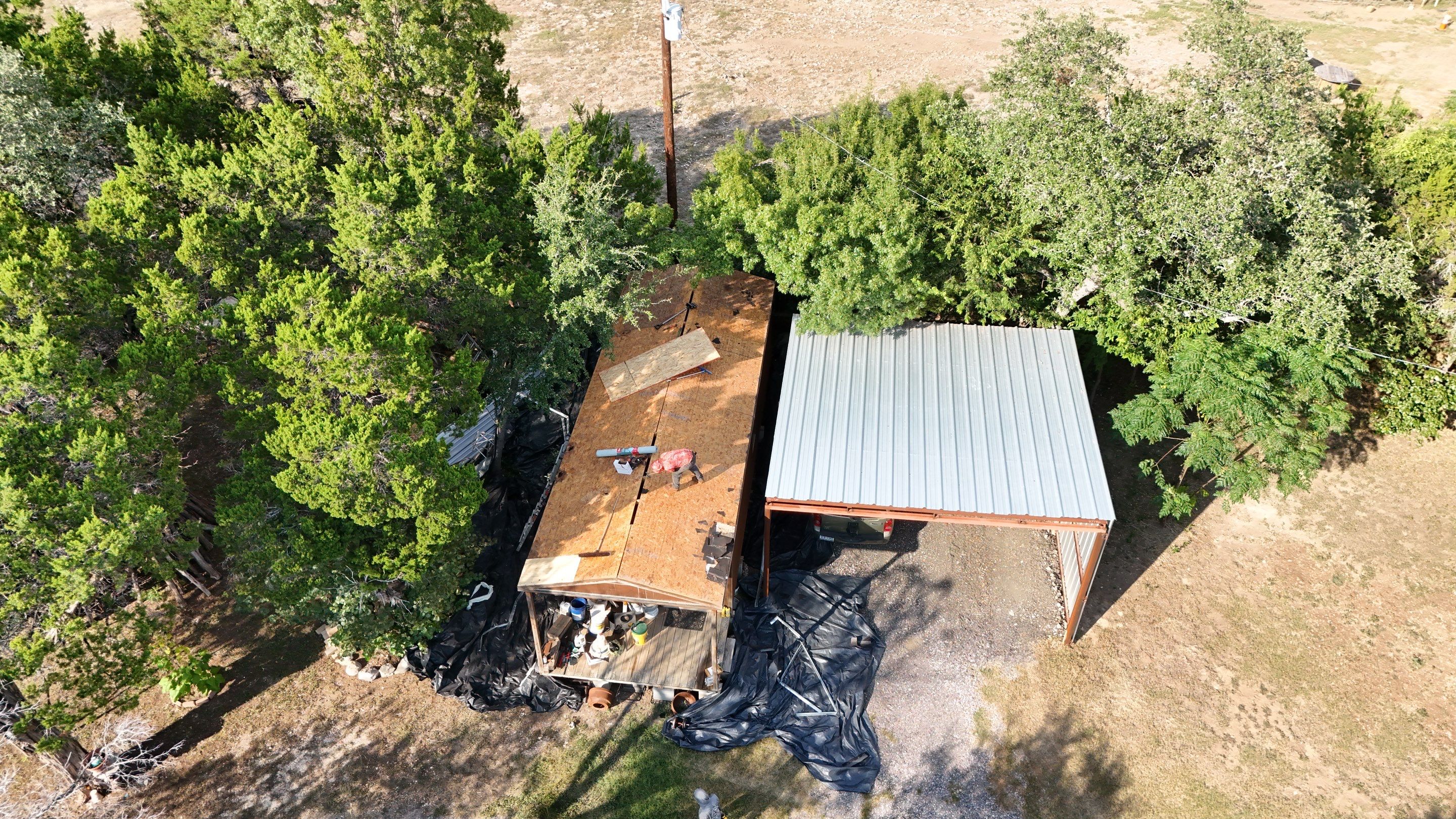 Residential Roof Replacement using GAF - HDZ - Hunter Green by Action Exteriors Austin