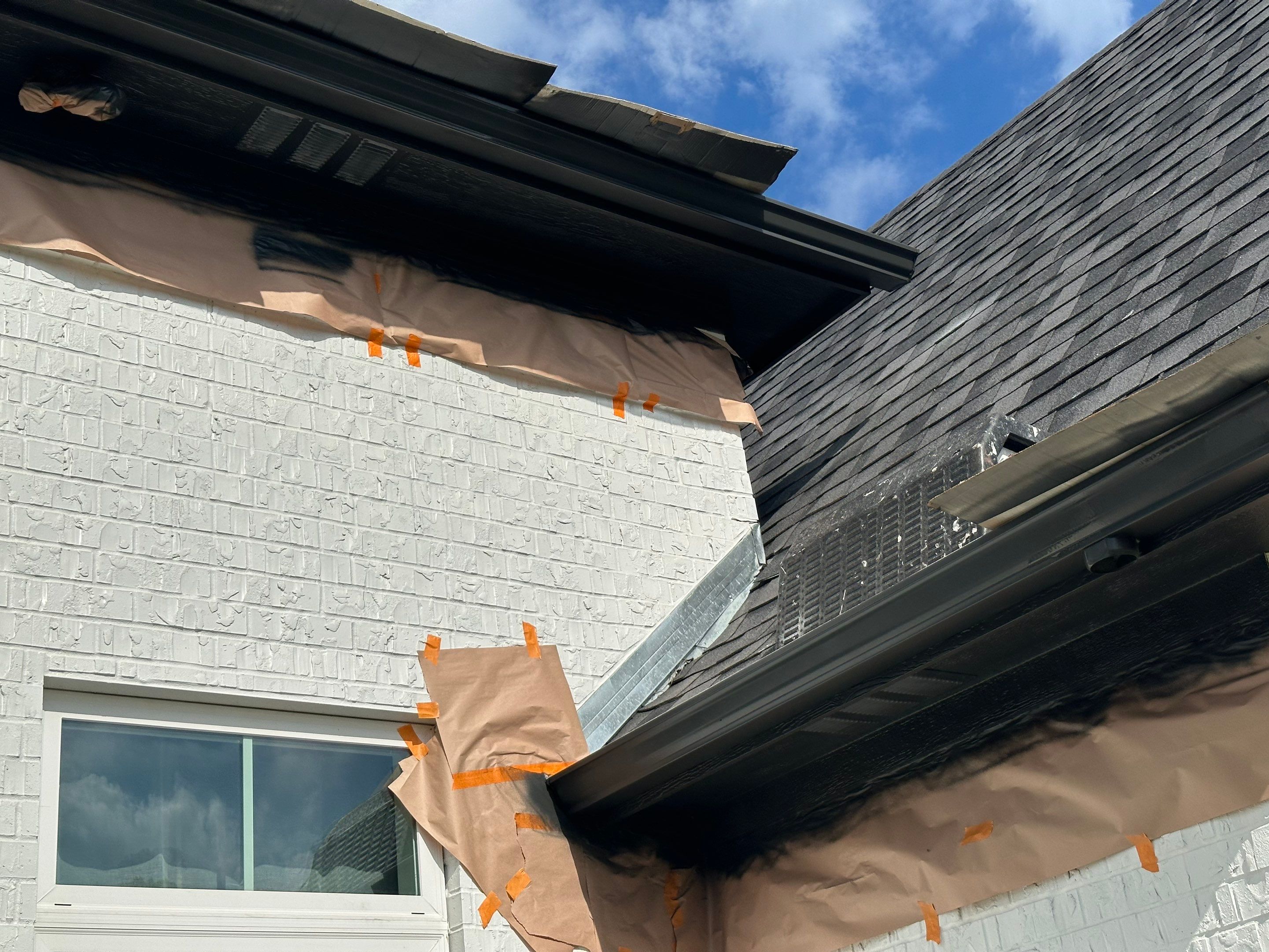 Exterior Painting in Longview, TX | Roof & Eaves in Elegant Black by Quality Coats Painting